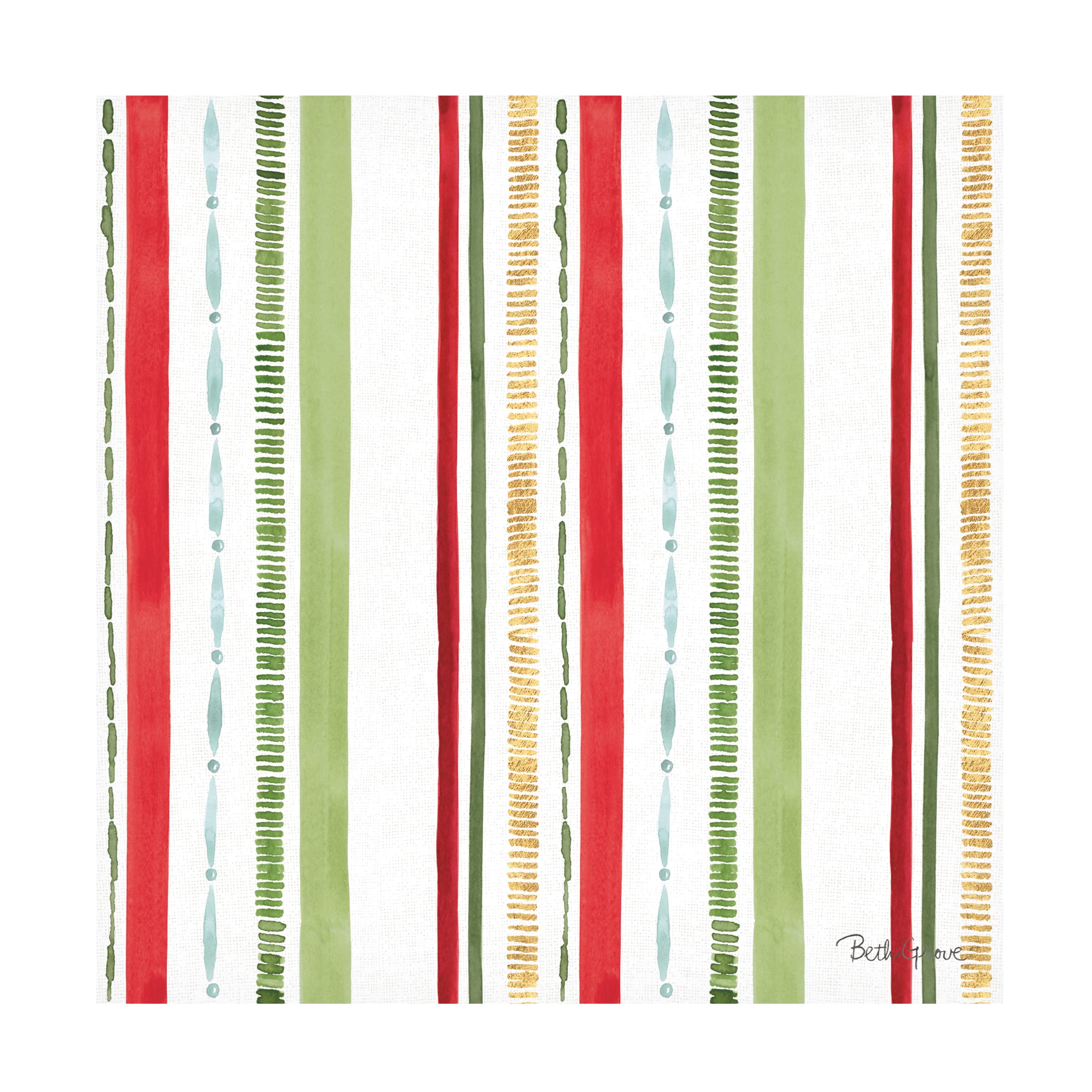 Beth Grove 'Holiday Flora Pattern IV' Canvas Wall Art Print - Floral Home Decor for Living Room, Bedroom & Office