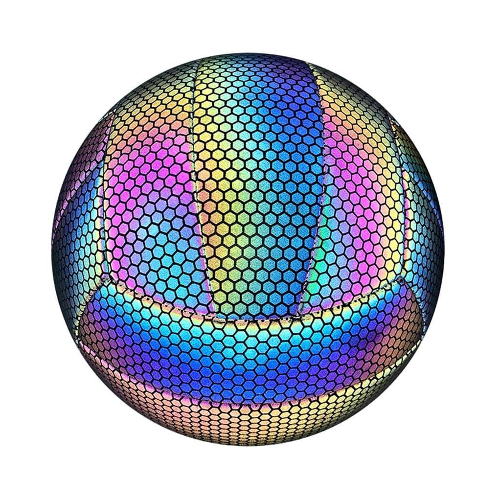 Glowing PU Leather Volleyball - Official Size & Weight for Indoor/Outdoor Games - Perfect for Gym, Playground, Beach & Backyard Fun