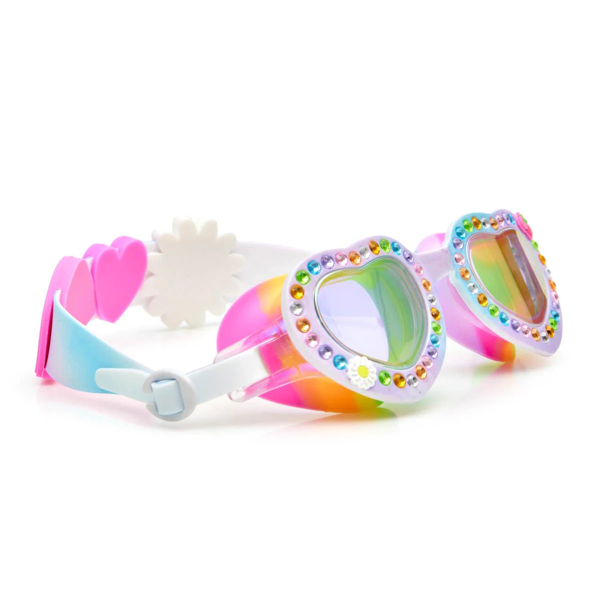 Bright Bouquet Daisy Flowers Swimming Goggles - UV Protection, Anti-Fog for Women & Girls - Perfect for Pool, Beach & Water Sports