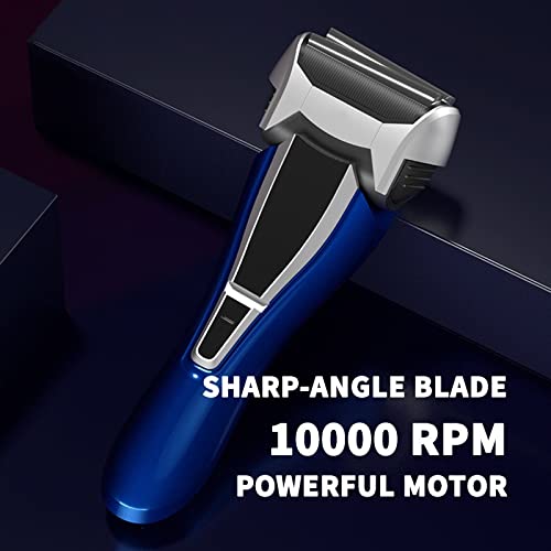 Best Electric Razor for Men - USB Rechargeable Wet & Dry Shaver with Washable Beard Trimmer - Long Lasting Cordless Shaving Machine for Travel, Gym & Daily Grooming
