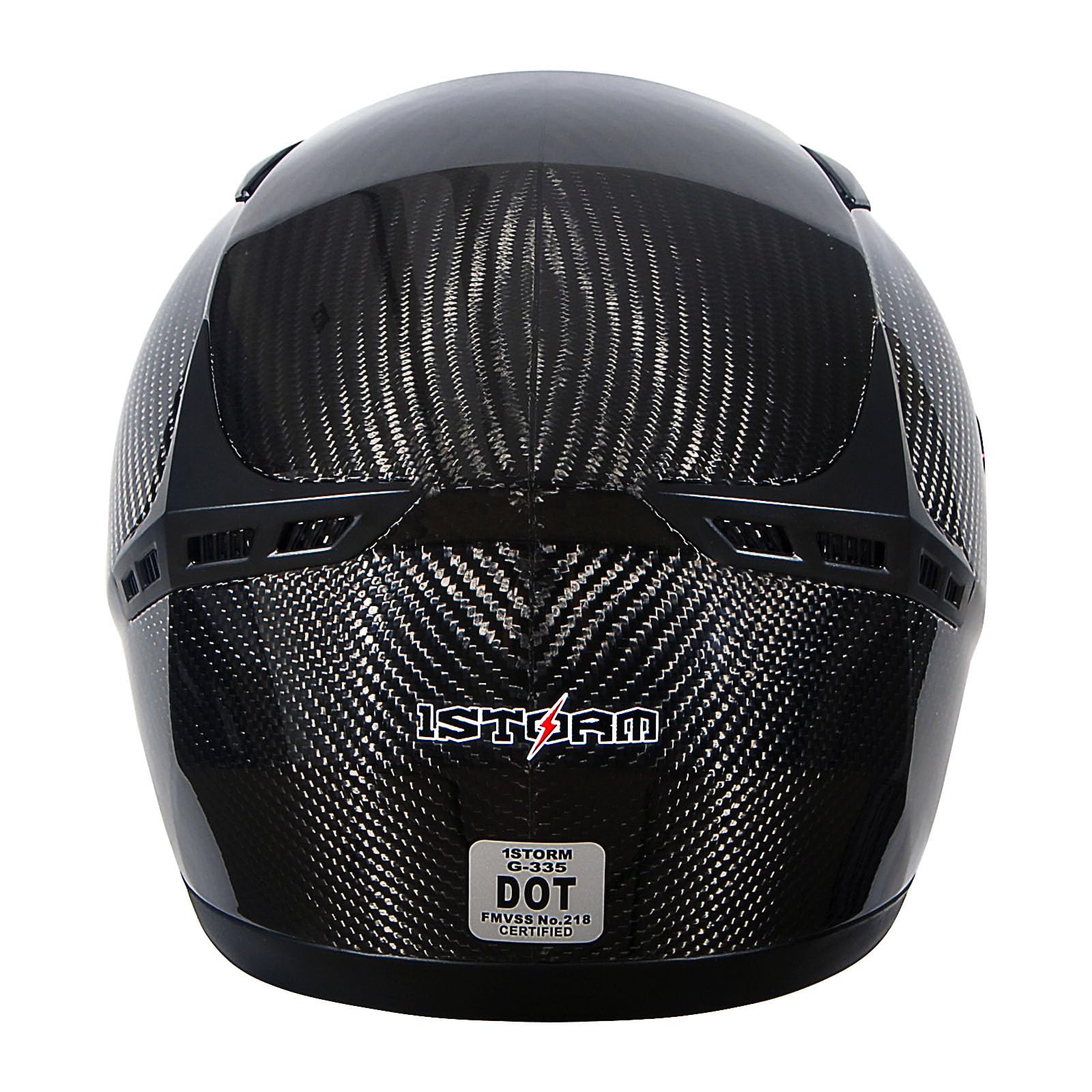 Genuine Carbon Fiber Motorcycle Full Face Helmet - Lightweight 3.2lb HG335 Street Bike Helmet for Men & Women - DOT Approved for Safety - Perfect for Racing, Cruising & Urban Riding