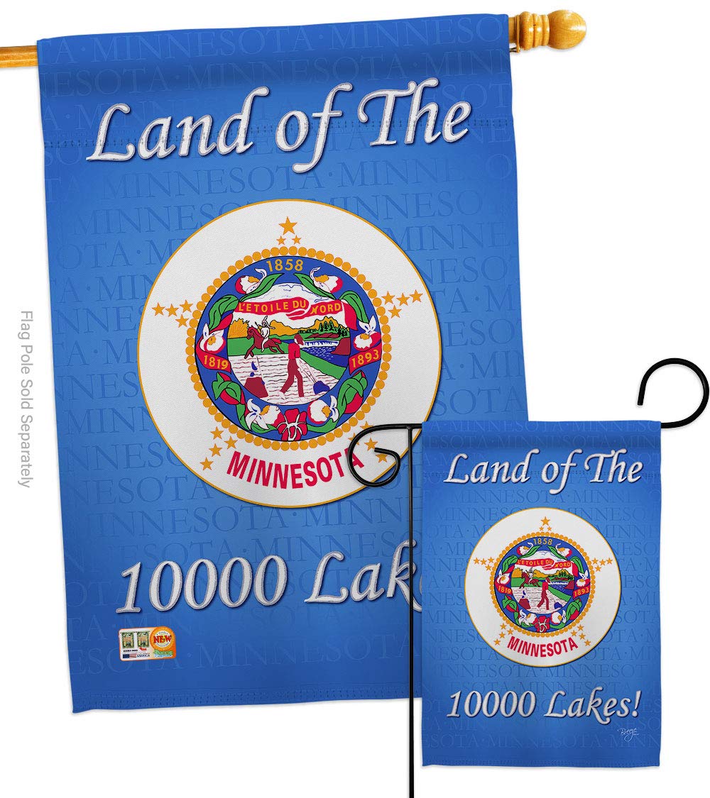 Minnesota Garden House Flag Set - Double-Sided Americana Decor for Yard & Patio