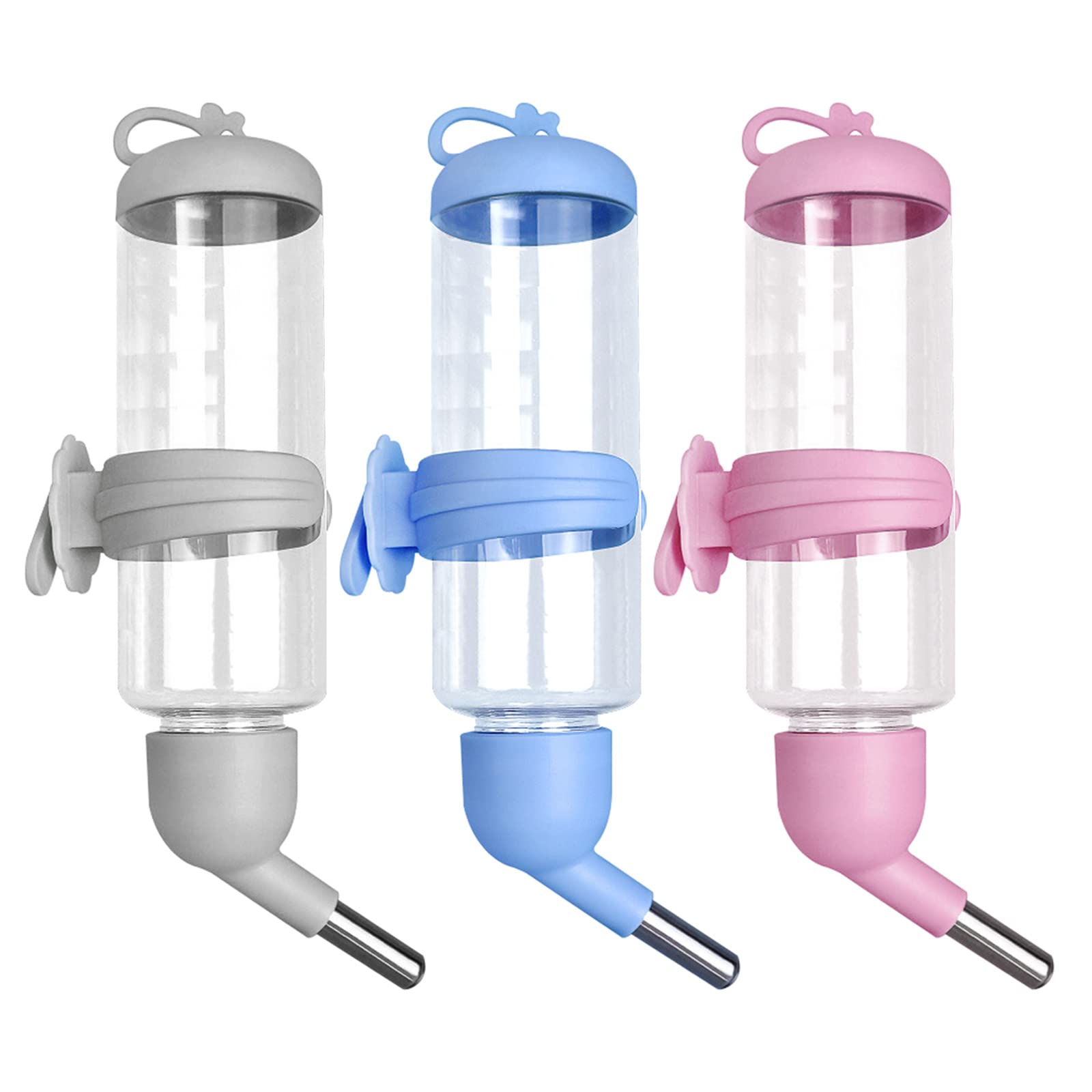 Hamster Water Bottle Dispenser - Hangable Pet Drinking Fountain Feeder for Cages, Travel & Outdoor Use