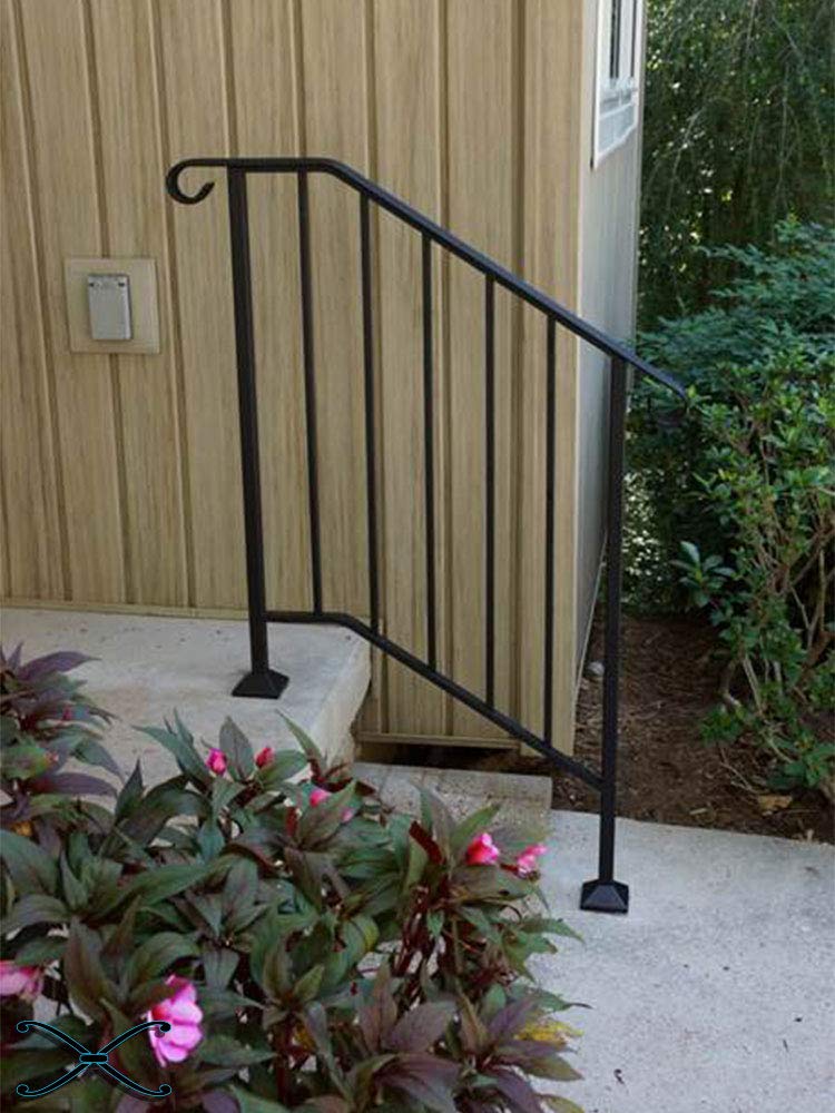 Iron X Handrail Picket #2 for Wood & Composite Steps - Durable Outdoor Stair Railing System for Decks, Porches, and Patios