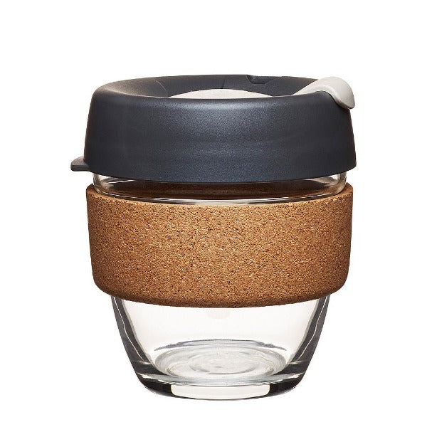 KeepCup Brew Cork Small 8oz Reusable Coffee Cup - Eco-Friendly Travel Mug for Hot & Cold Beverages - Perfect for Office, Commuting, and Outdoor Adventures