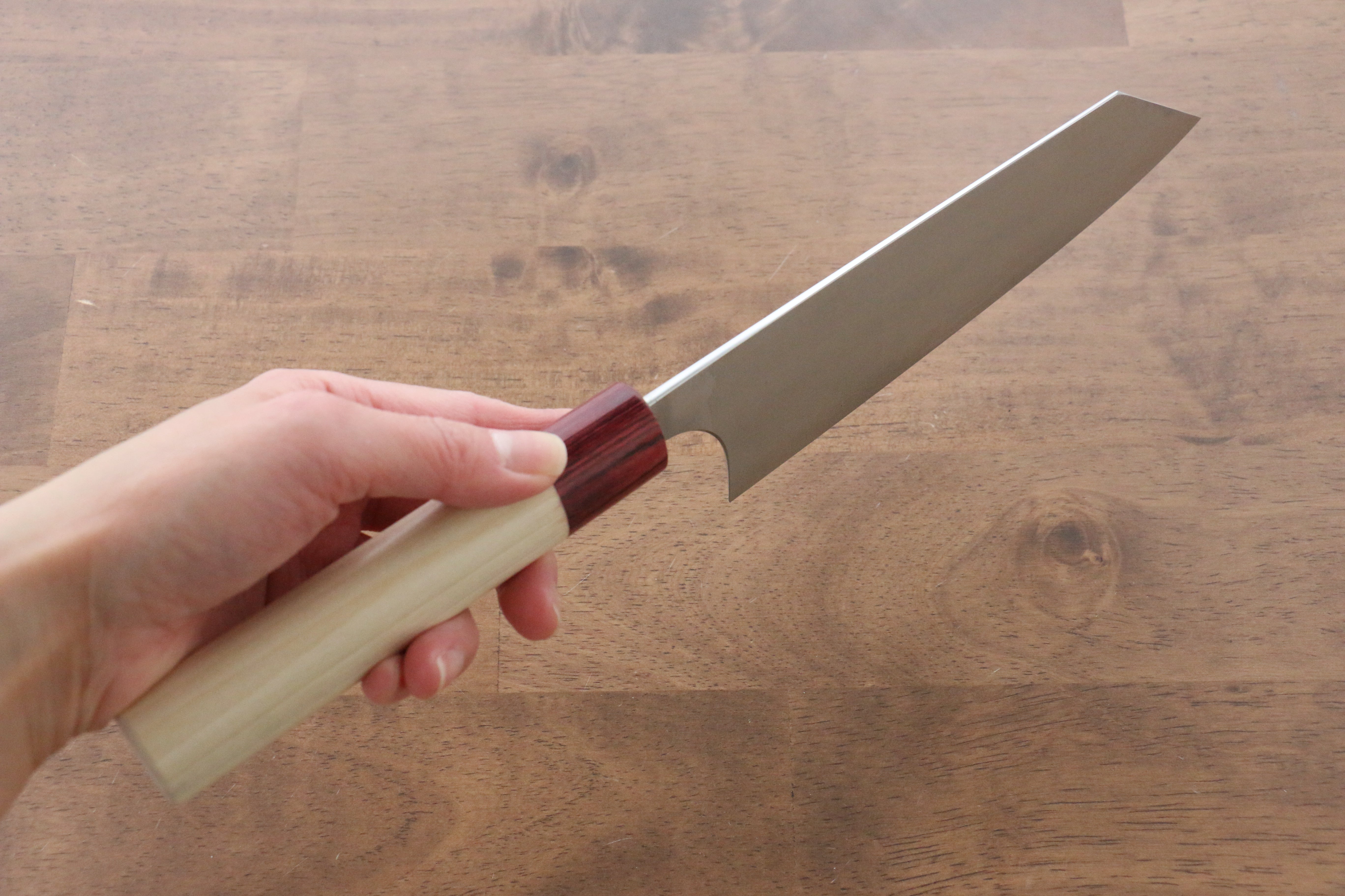 Masakage Kiri VG10 Damascus Bunka Knife 170mm - Japanese Chef Knife with Magnolia Wood Handle for Precision Slicing, Dicing & Chopping in Professional & Home Kitchens