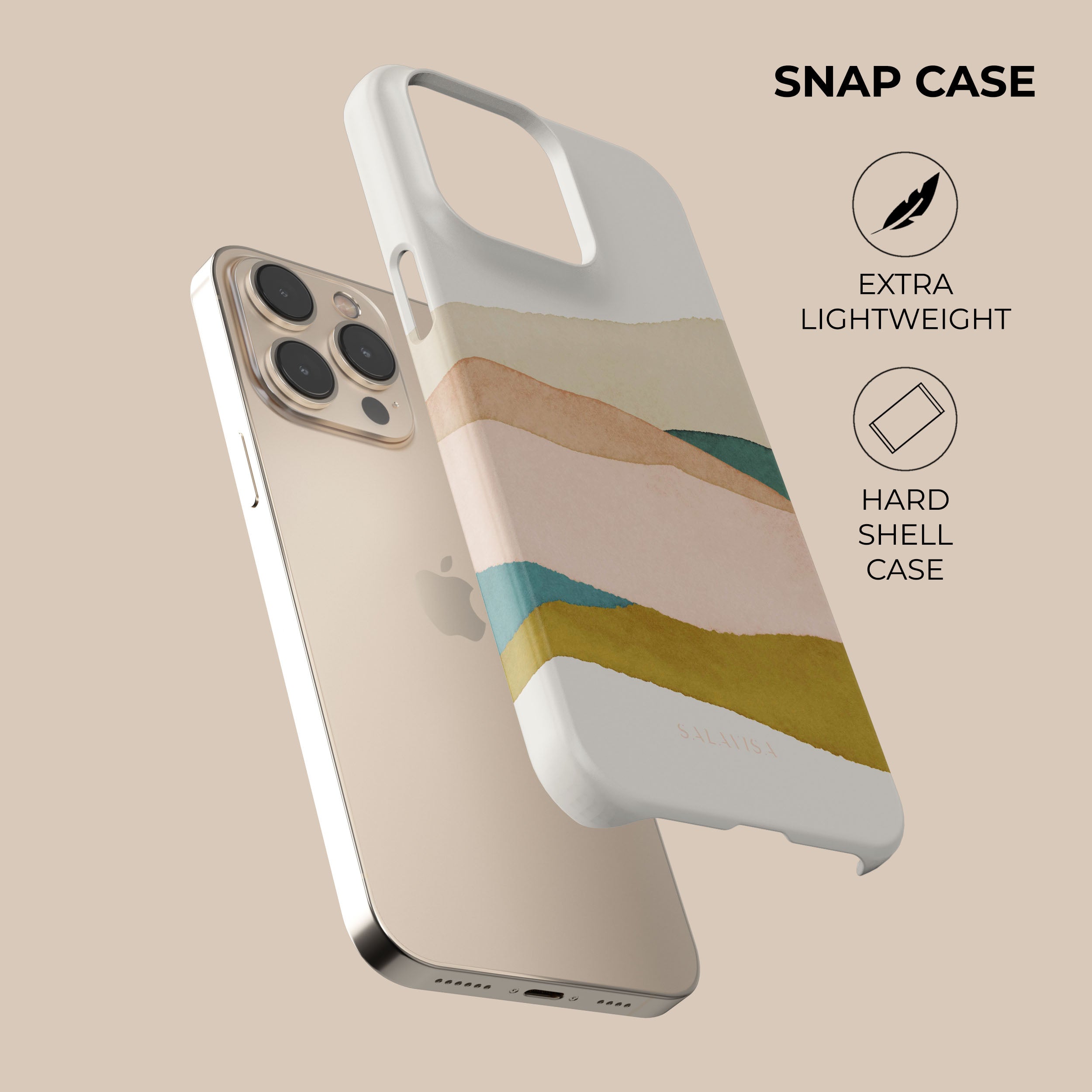 Durable Neutral Dune Phone Case - Shockproof & Slim Protective Cover for iPhone & Android - Perfect for Outdoor Adventures & Daily Use