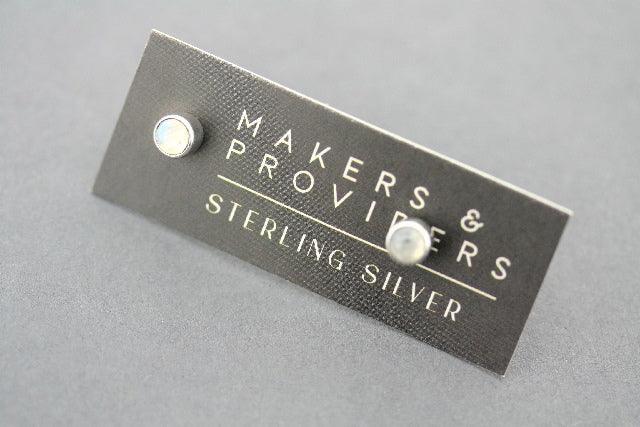 4mm Silver Stud Earrings with Genuine Moonstone - Elegant & Hypoallergenic Jewelry for Women | Perfect for Everyday Wear, Gifts & Special Occasions