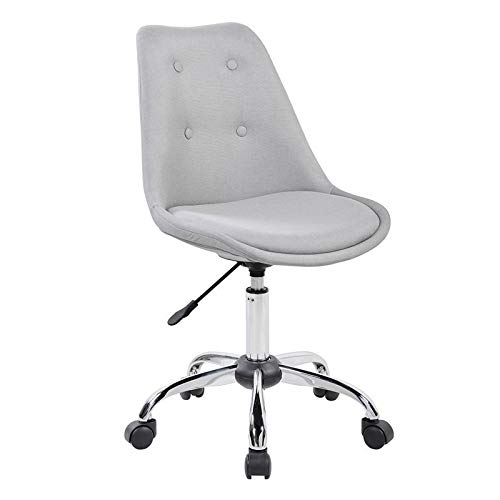 UrbanPro Traditional Armless Desk Chair in Gray - Ergonomic Office Chair for Home & Workspace, Comfortable Study & Gaming Chair for Long Hours Sitting