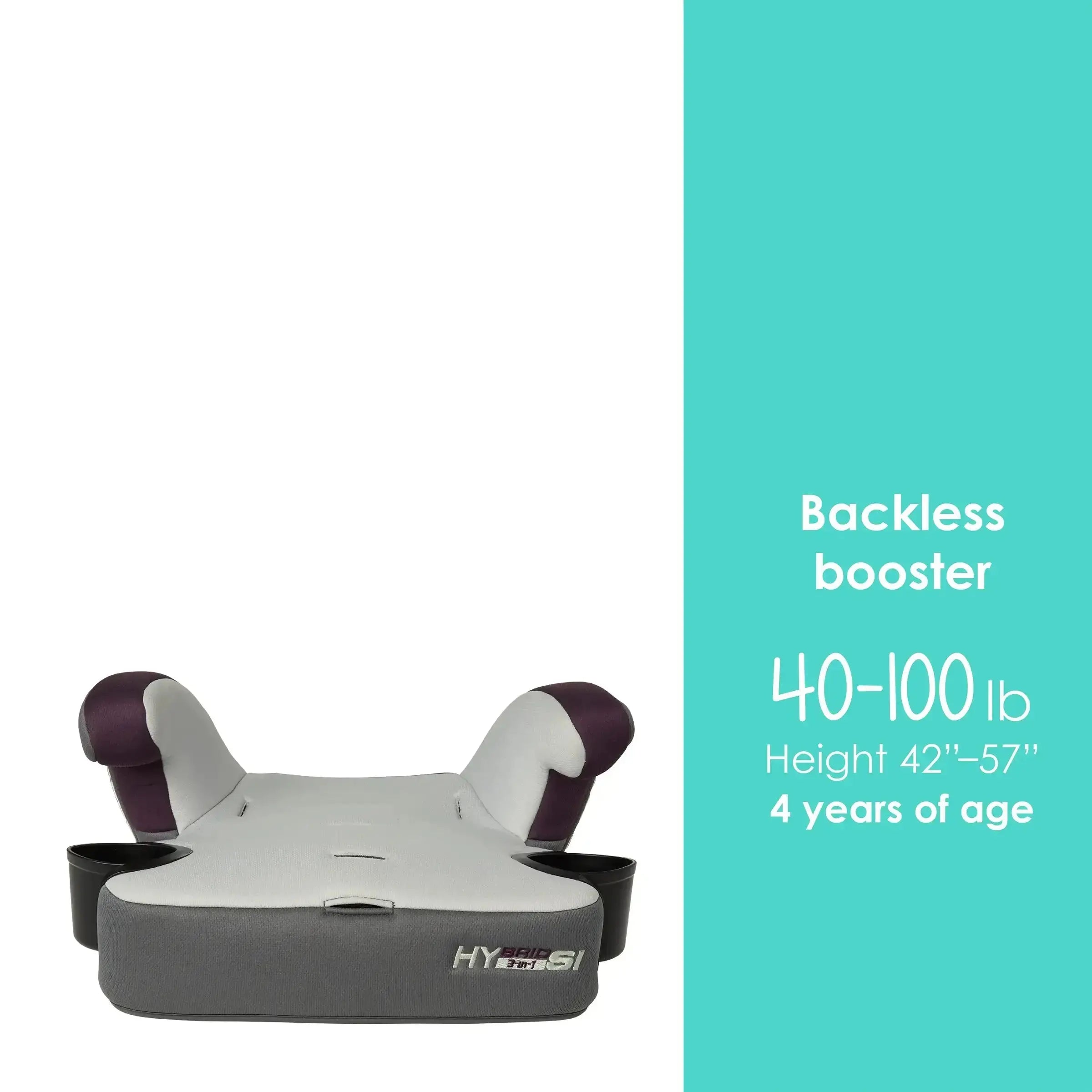 Hybrid™ SI 3-in-1 Convertible Booster Car Seat with Side Impact Protection - Safe for Infants, Toddlers & Big Kids | Perfect for Travel, School & Family Road Trips