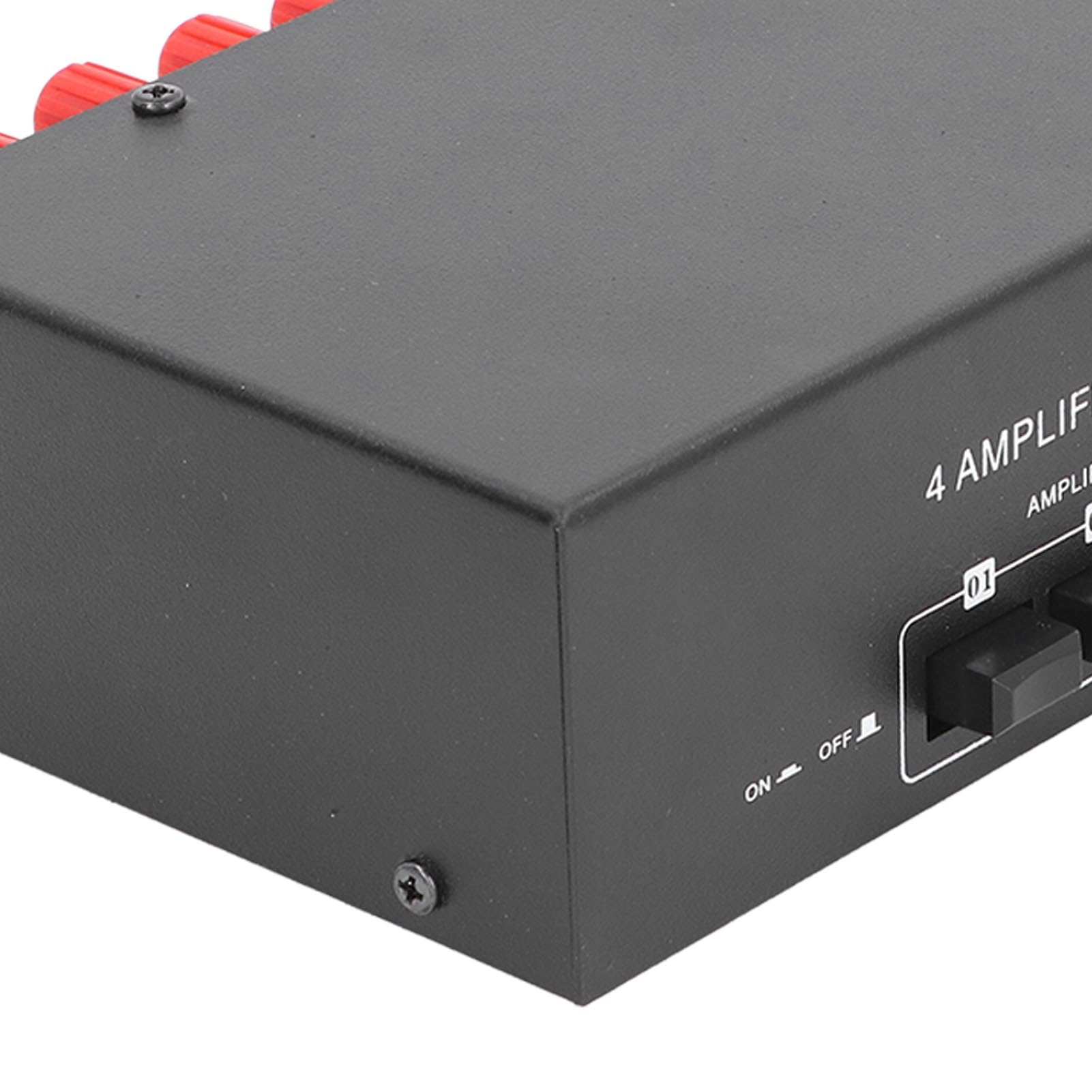 SHYEKYO 4-Way Passive Audio Selector Switch Box - Manual Amplifier Switcher for Home Theater & Stereo Systems, 10Hz-50KHz Frequency Response, High Sound Quality, Wide Compatibility - Perfect for Multi-Room Audio & DJ Setups