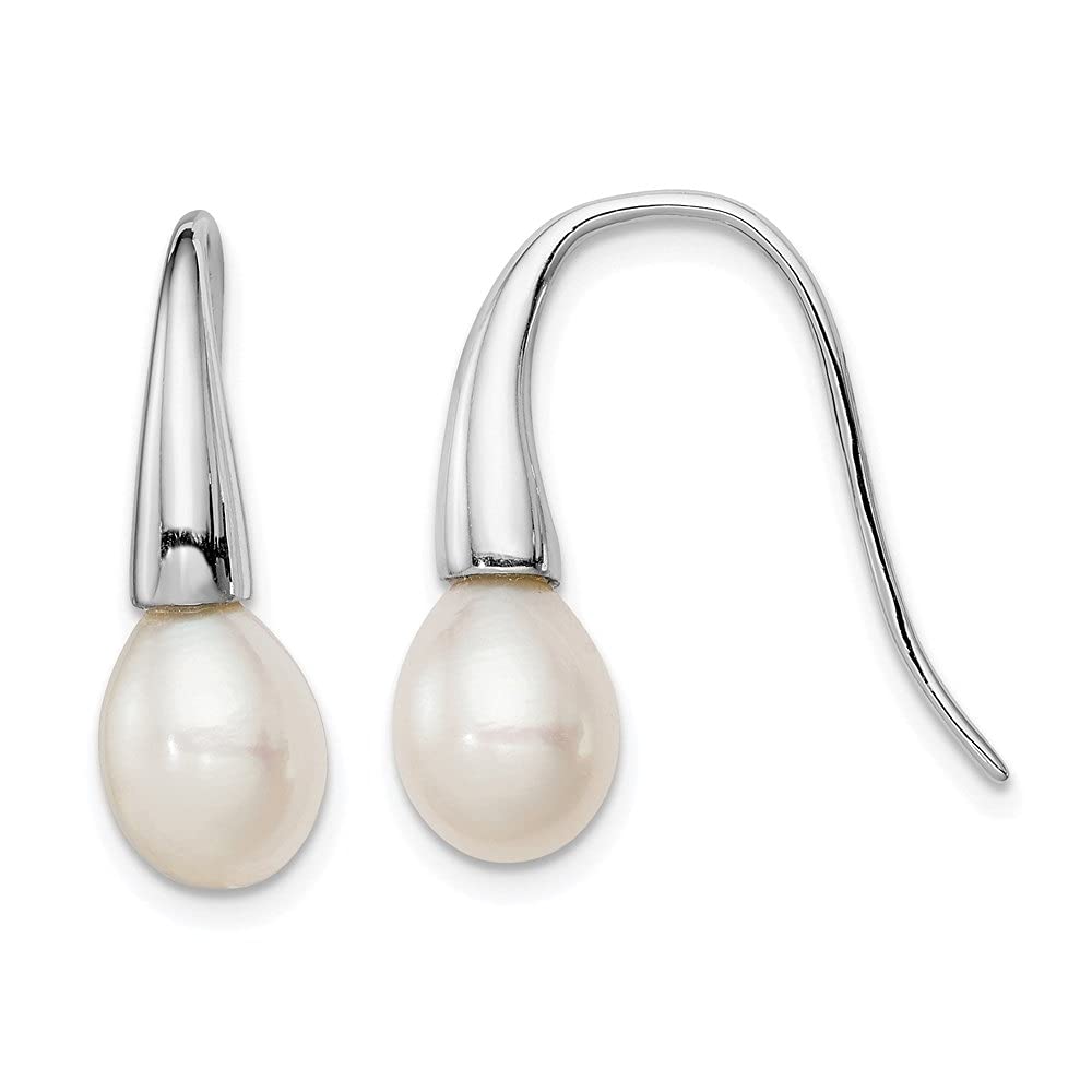 925 Sterling Silver White Pearl Dangle Earrings for Women | Elegant Fine Jewelry Gift | Perfect for Weddings, Parties & Special Occasions