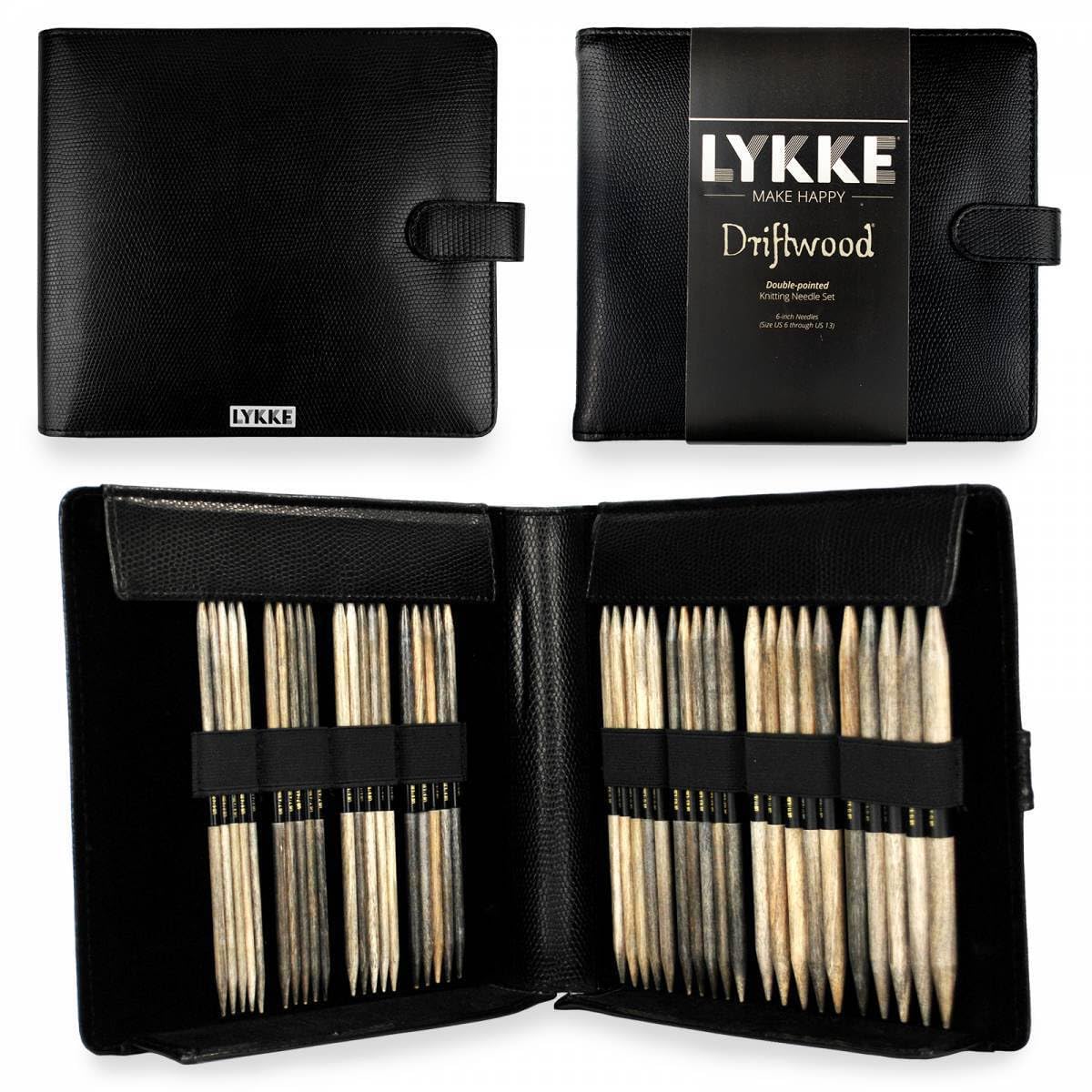 Lykke Double Pointed Knitting Needles Set - US Size 6-13 in Premium Faux Leather Pouch | Perfect for Socks, Hats & Mittens Knitting Projects