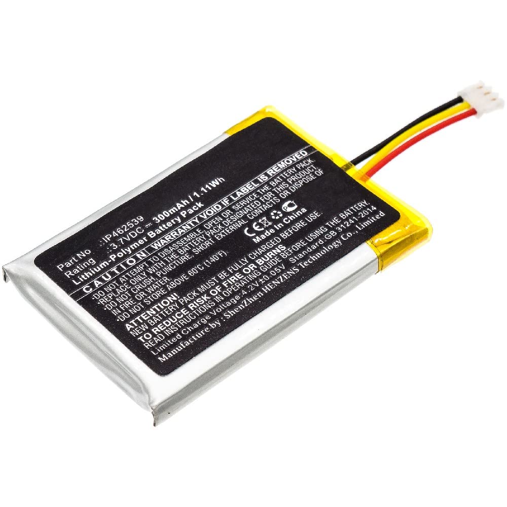 Synergy Digital Wireless Headset Battery - 3.7V Li-Polymer 300mAh Replacement Battery for IP462539 Wireless Headset - Perfect for Office, Call Center & Remote Work