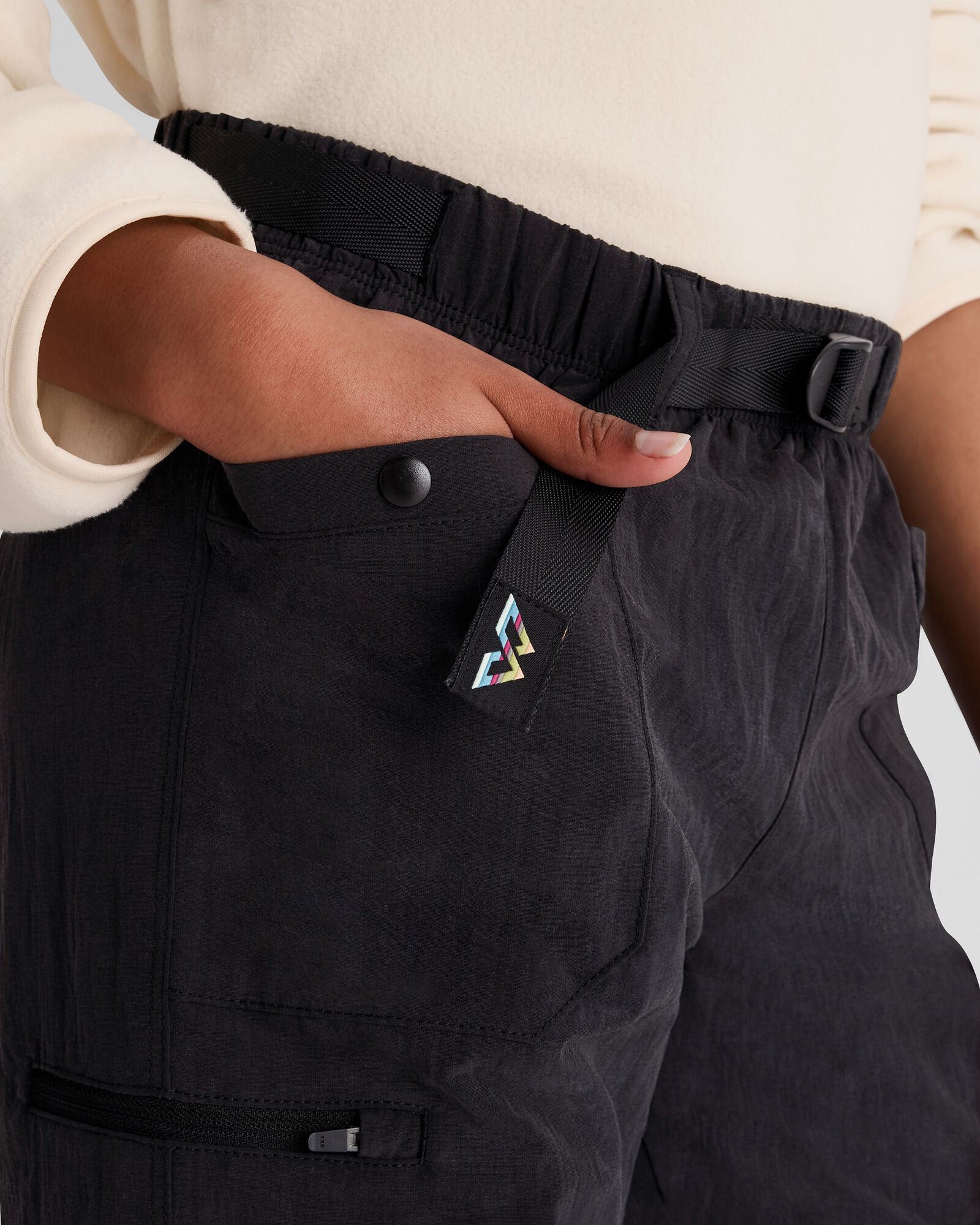 Girls' EVRY Day Lined Cargo Pants - Black | Comfortable Casual Pants for School, Play & Outdoor Activities