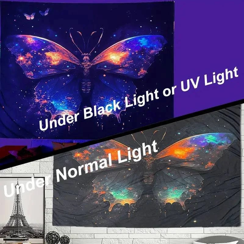 Blacklight Butterfly UV Flashlight - Perfect for Glow Parties, Halloween Decor & Nighttime Adventures