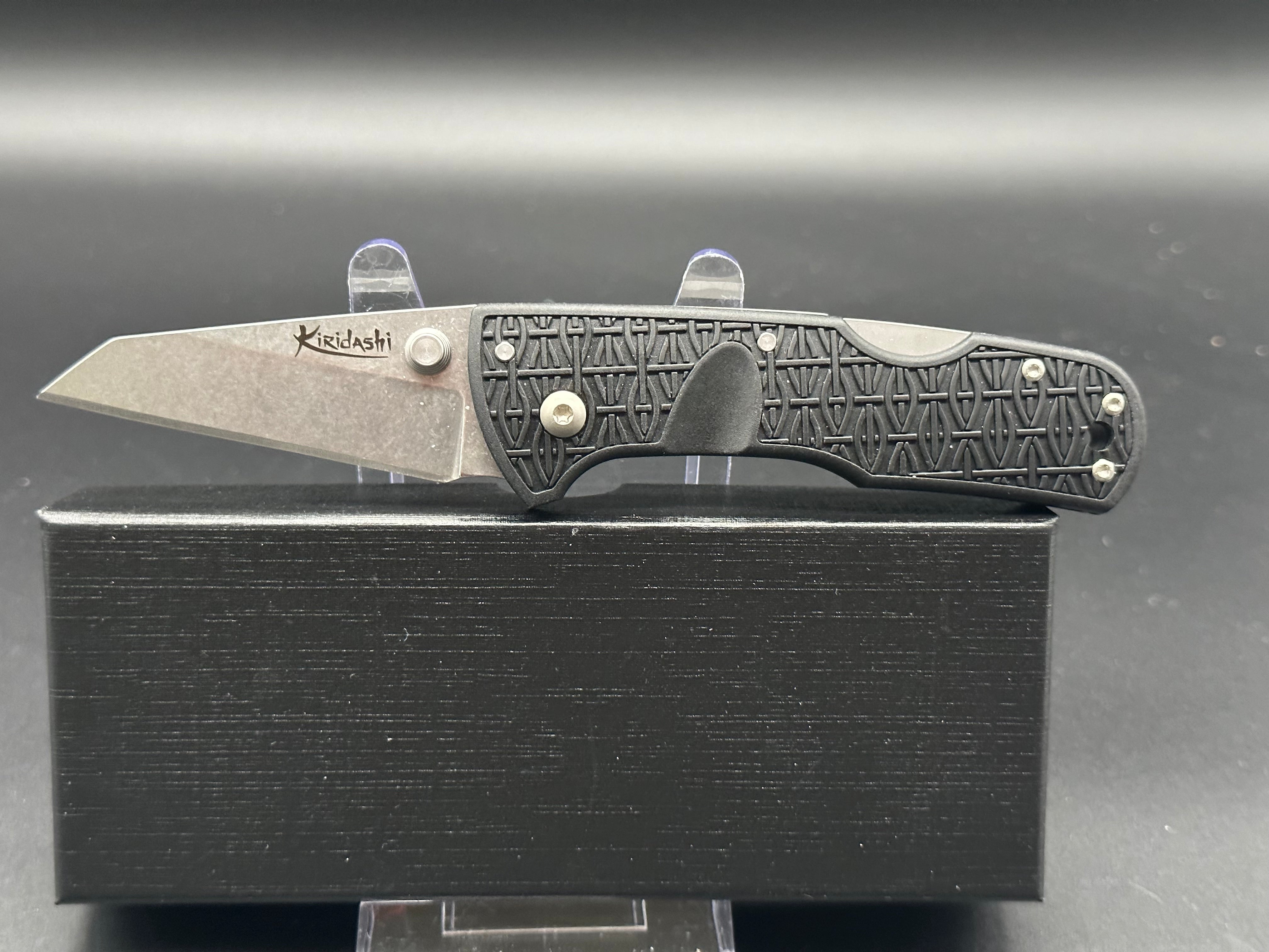 Cold Steel Kiridashi Knife - Black Grivory Handle - Compact Utility Blade for Camping, Crafting & Everyday Carry (EDC)