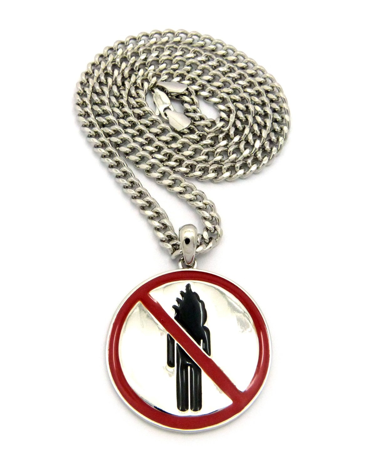 NYFASHION101 Hip Hop Rapper Music Video Monster Logo Pendant Necklace for Men & Women - Perfect for Concerts, Parties & Streetwear Fashion