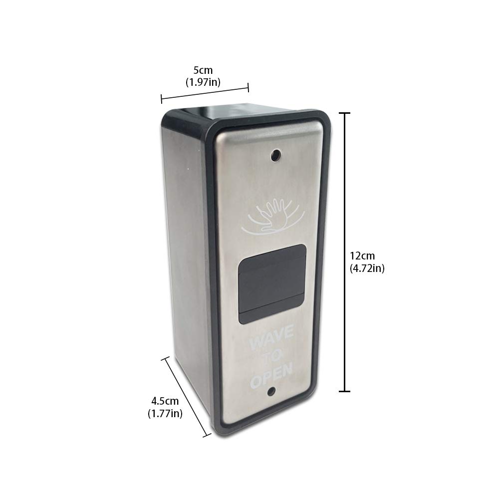 Olideauto 2PCS Contactless Door Opener Sensor Switch - Stainless Steel Touchless Wave Sensor for Automatic Doors | Ideal for Restaurants, Hospitals & Smart Homes