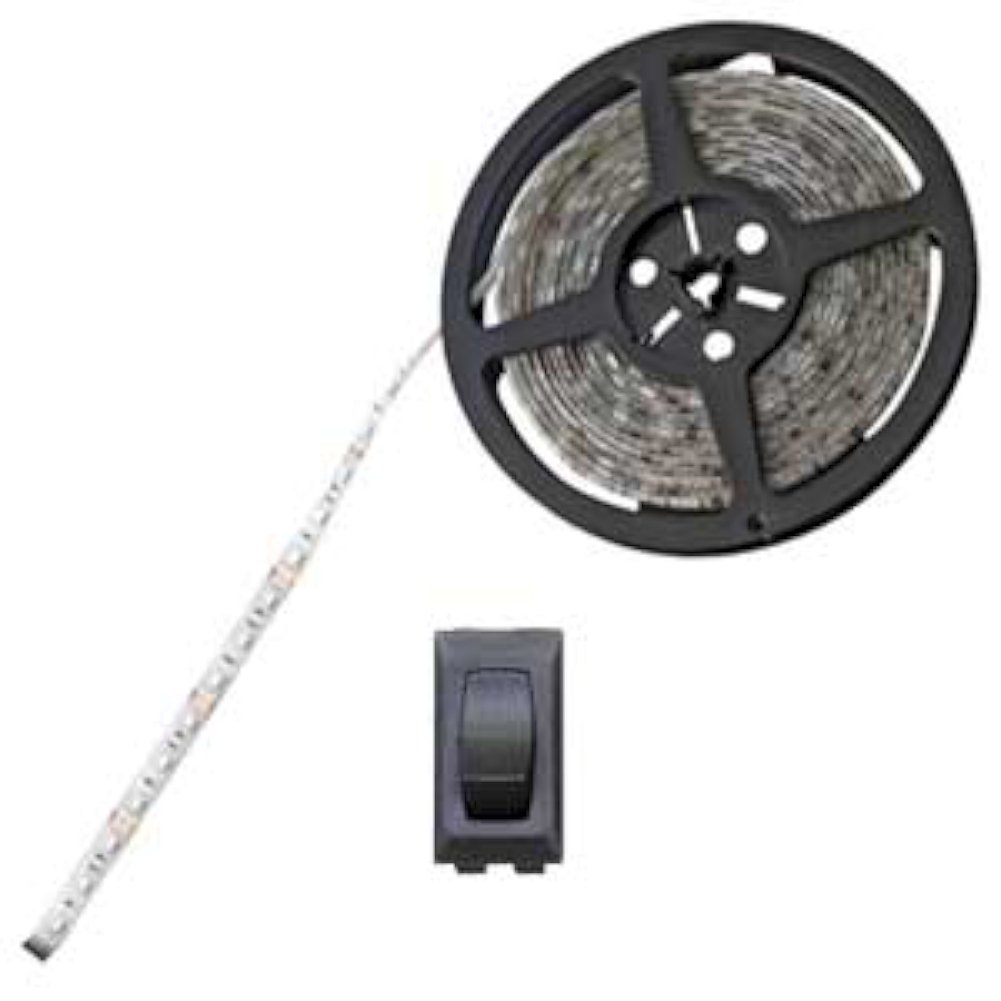 Diamond Group DG52689 16ft LED Strip Light Kit - Bright White, Flexible RGB Light Strips for Home Decor, Bedroom, Kitchen, and Party Lighting