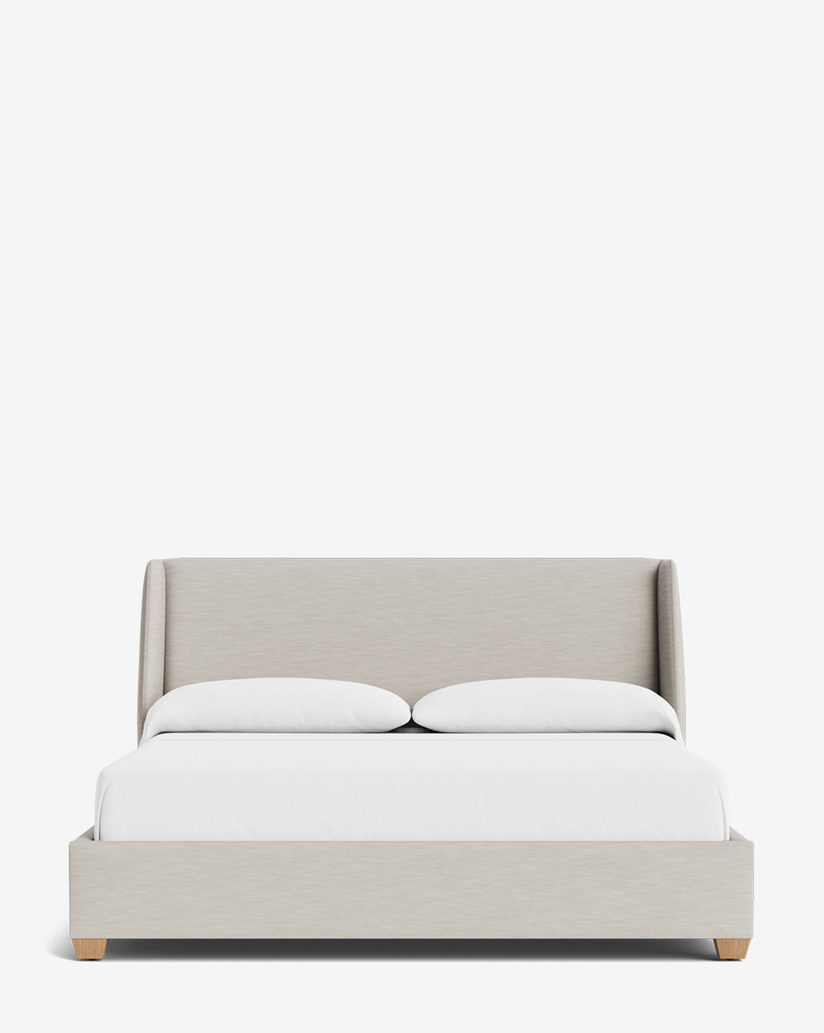 Walt Bed Low Headboard - Modern Minimalist Bed Frame for Small Spaces - Perfect for Apartments, Dorms & Guest Rooms