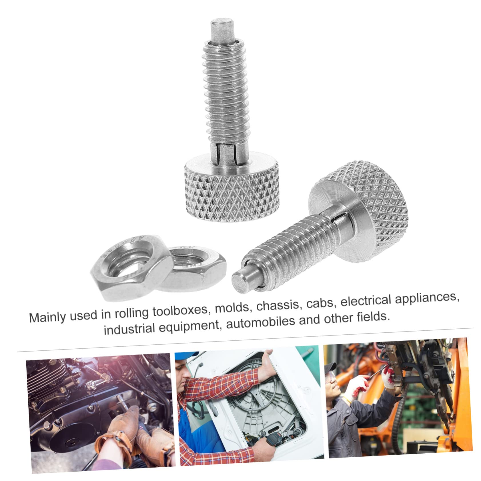 Retractable Spring Plunger - Heavy Duty Tool Box Lock Knob & Pull Ring Pin Replacement - Perfect for Industrial Equipment, Machinery, and DIY Toolbox Security