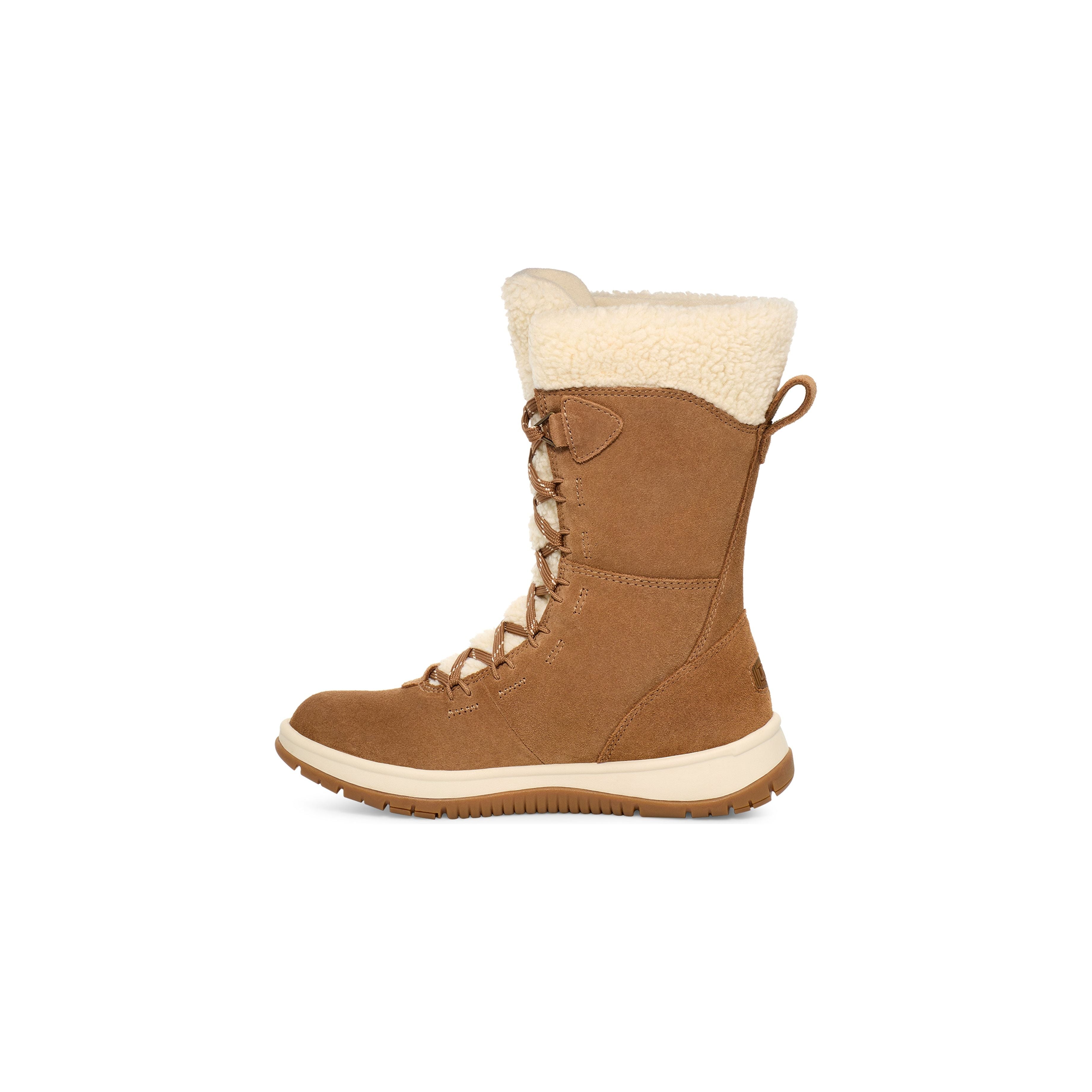 UGG Women's Lakeside Tall Lace Boots in Chestnut - Waterproof Winter Boots for Women, Comfortable Snow Boots with Fur Lining | Perfect for Cold Weather, Outdoor Activities & Casual Wear