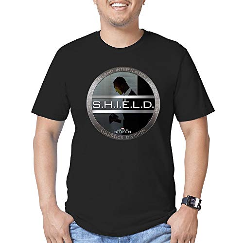 Agents of Shield Men's Fitted T-Shirt - Official Marvel Superhero Graphic Tee for Casual Wear & Comic Con