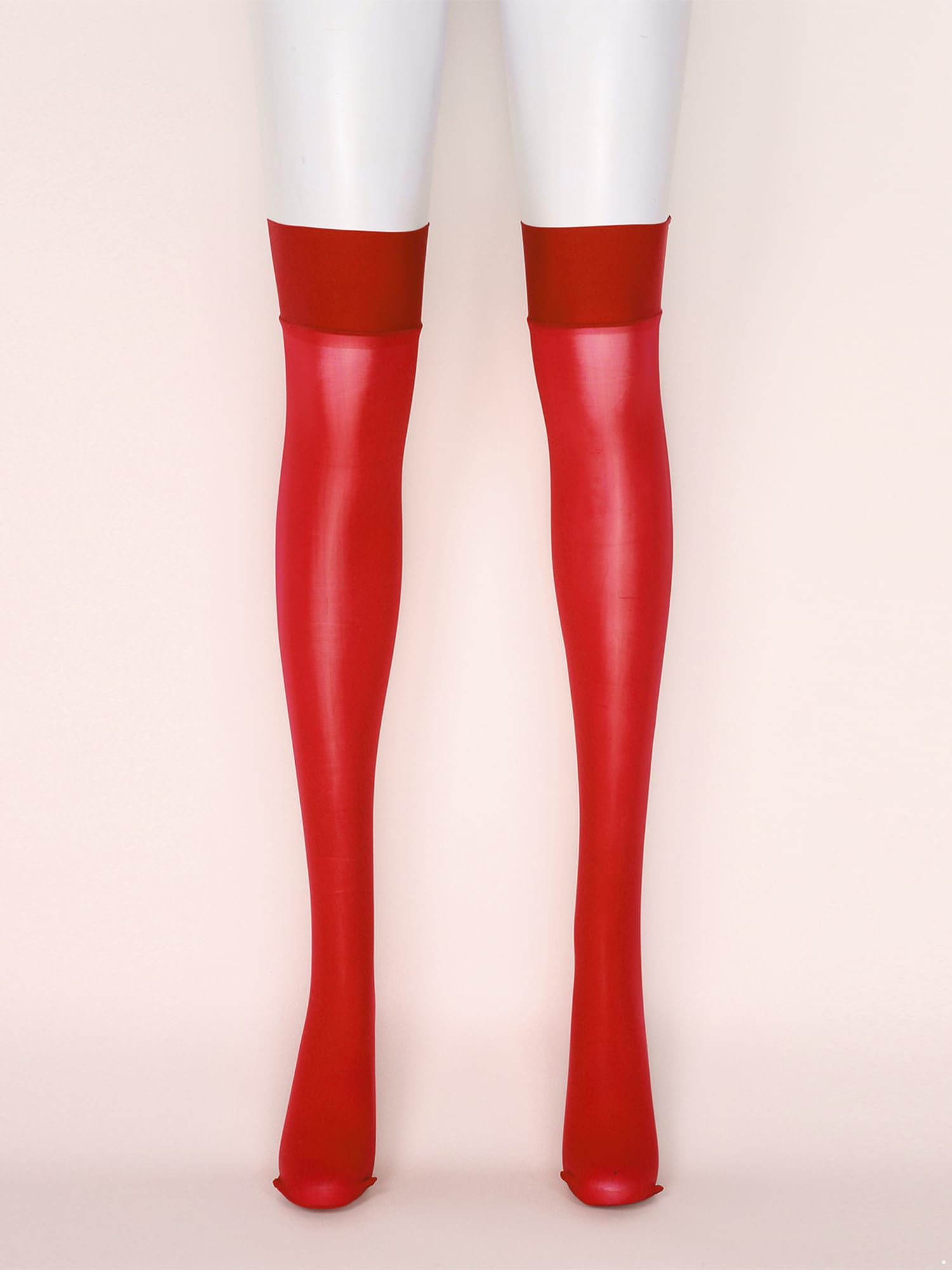 YiZYiF Women's Silk Ultra Thin Thigh High Stockings - Smooth Over The Knee Socks & Long Tights for Party, Date Night, and Formal Occasions