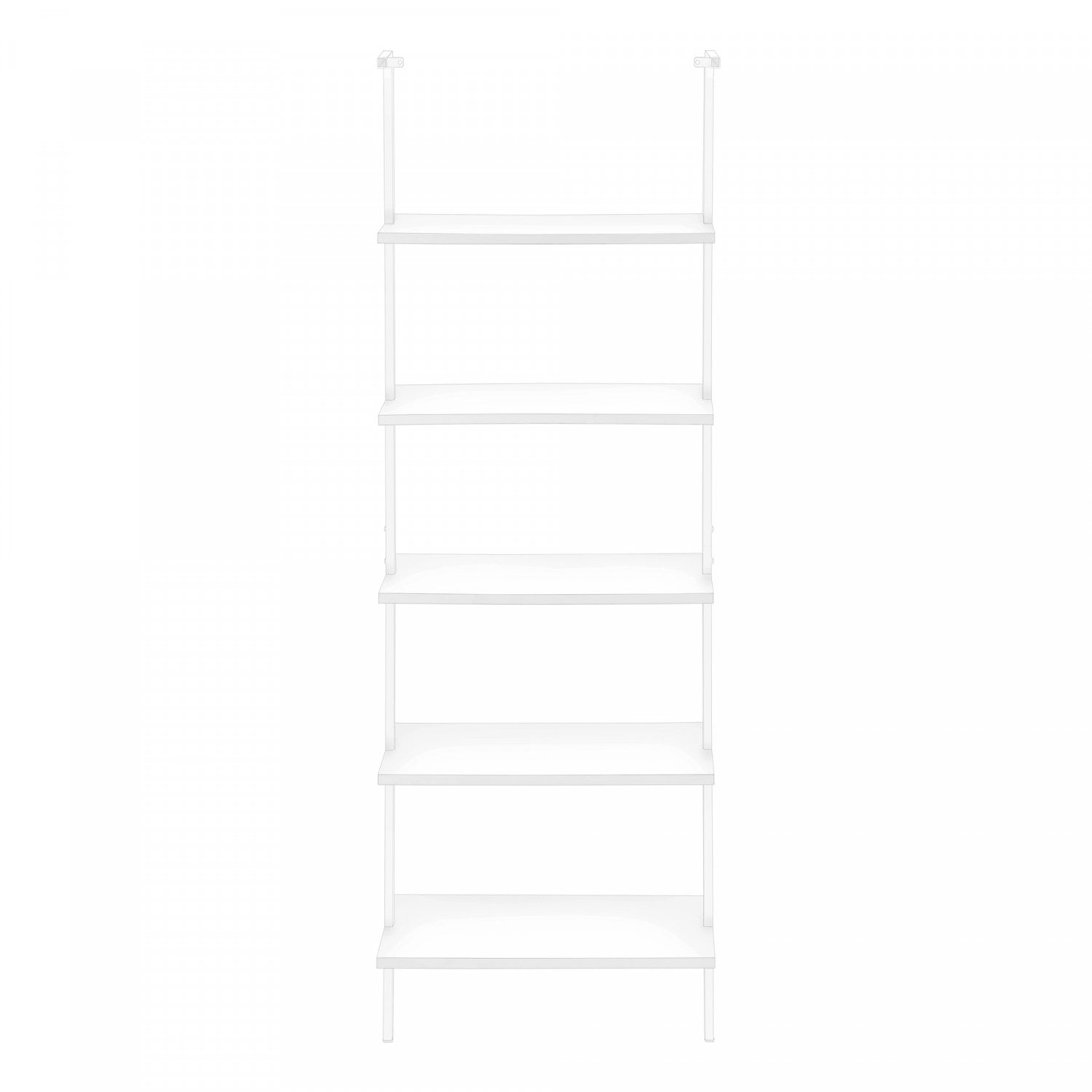 White Vale Bookcase - Modern Wooden Bookshelf for Living Room, Bedroom & Office - Stylish Storage Solution for Books, Decor & Essentials