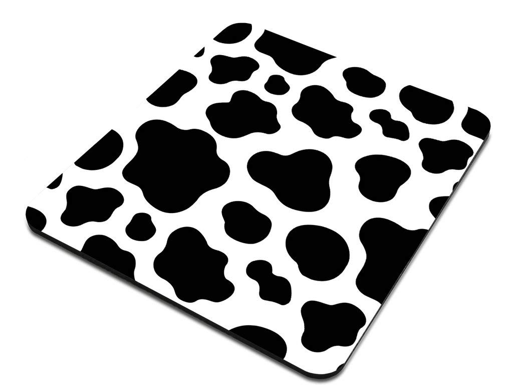 Cow Print Mouse Pad - Non-Slip Desk Mat for Office & Gaming - Funny Cow Pattern Computer Mousepad - Perfect Gift for Cow Lovers & Office Decor (Black) - Ideal for Work, Gaming & Home Office Use