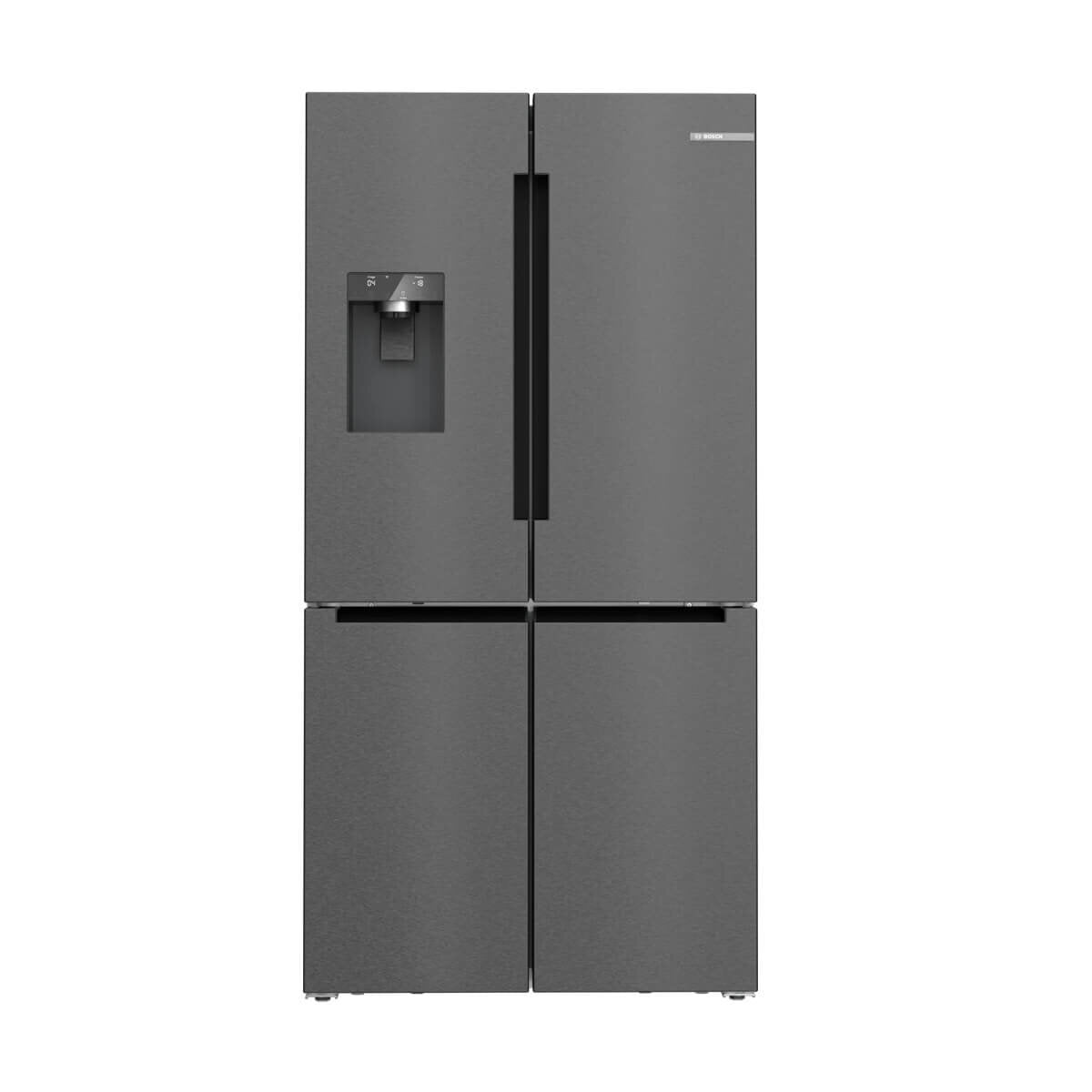 Bosch Series 6 36-Inch Quad Door Refrigerator with Ice Maker & Plumbed Water Dispenser - Stainless Steel KFD96AXEAA - Perfect for Modern Kitchens & Entertaining