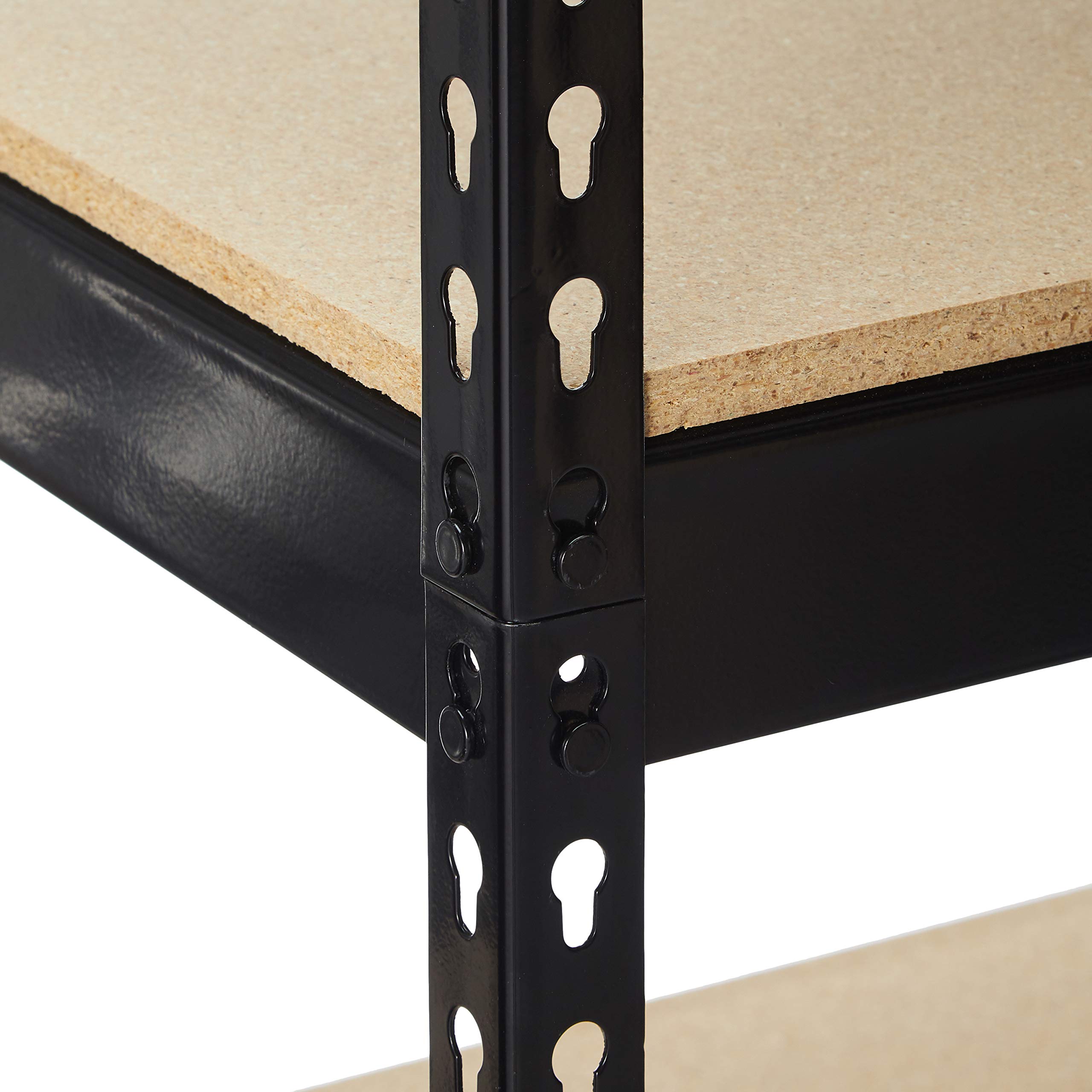 Lorell LLR60648 Heavy Duty Riveted Steel Shelf - 5-Tier Storage Rack for Garage, Warehouse & Office Organization