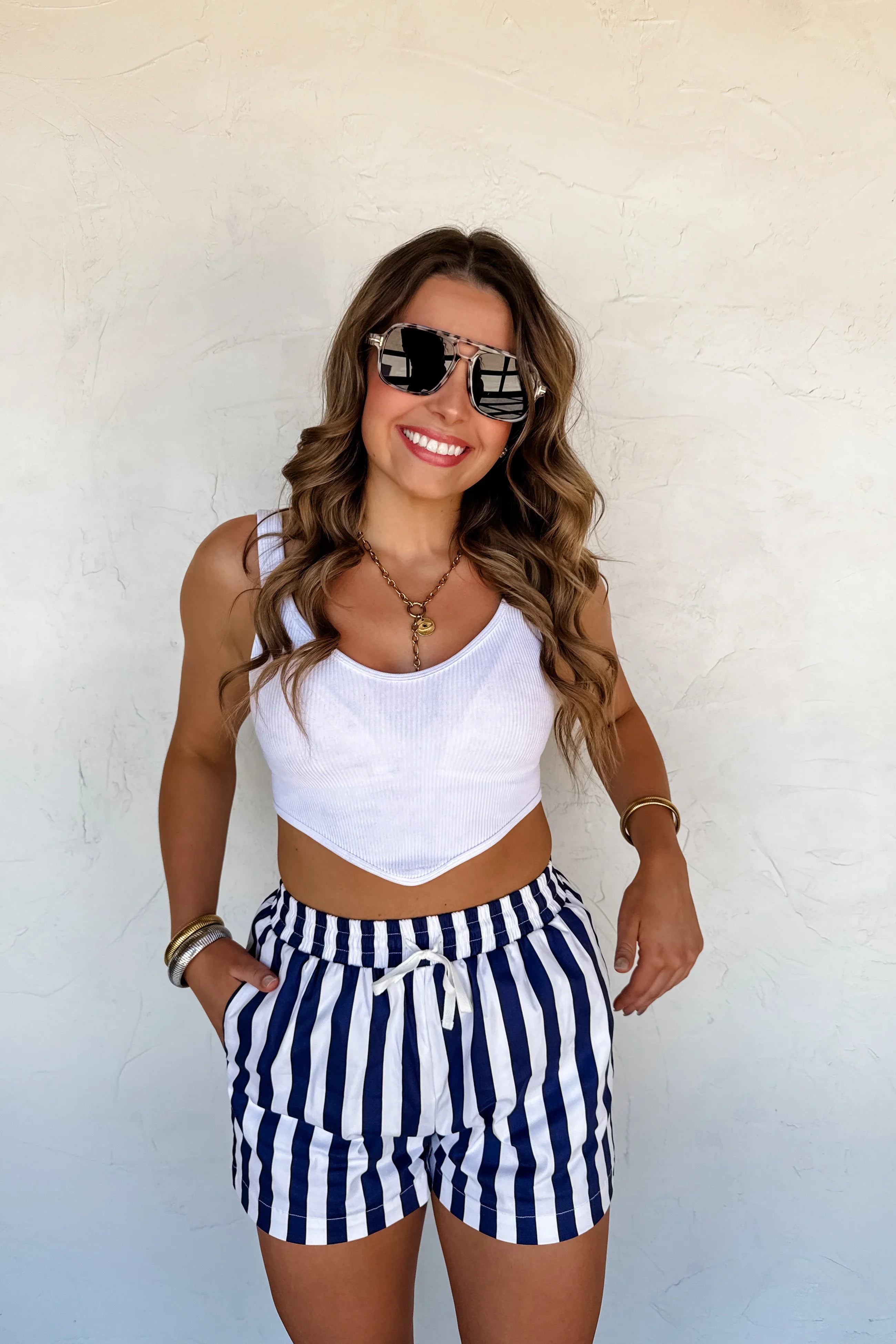 PREORDER: All American Babe Shorts - Women's High Waisted Athletic Shorts for Running, Yoga & Workout | Comfortable & Stylish Activewear