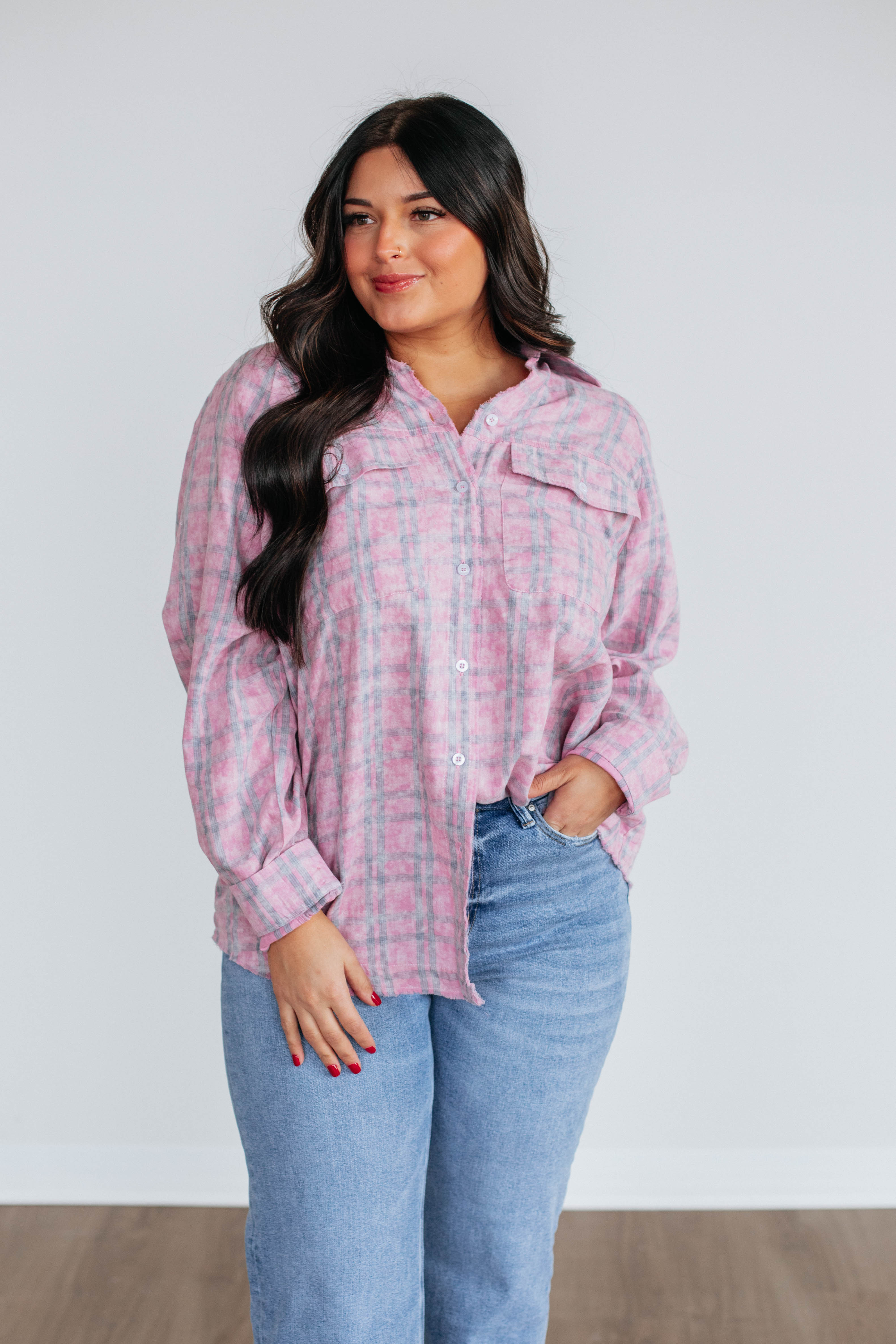 Amrie Flannel Top for Women - Soft & Cozy Plaid Shirt - Perfect for Fall, Winter & Outdoor Activities