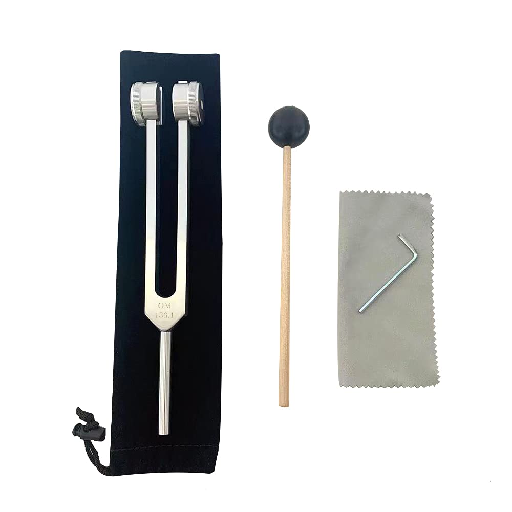 136.1Hz Weighted Angel Tuning Fork for Chakra Healing & Sound Therapy | Medical Grade Sonic Slider | Perfect for Yoga, Meditation & Energy Balancing