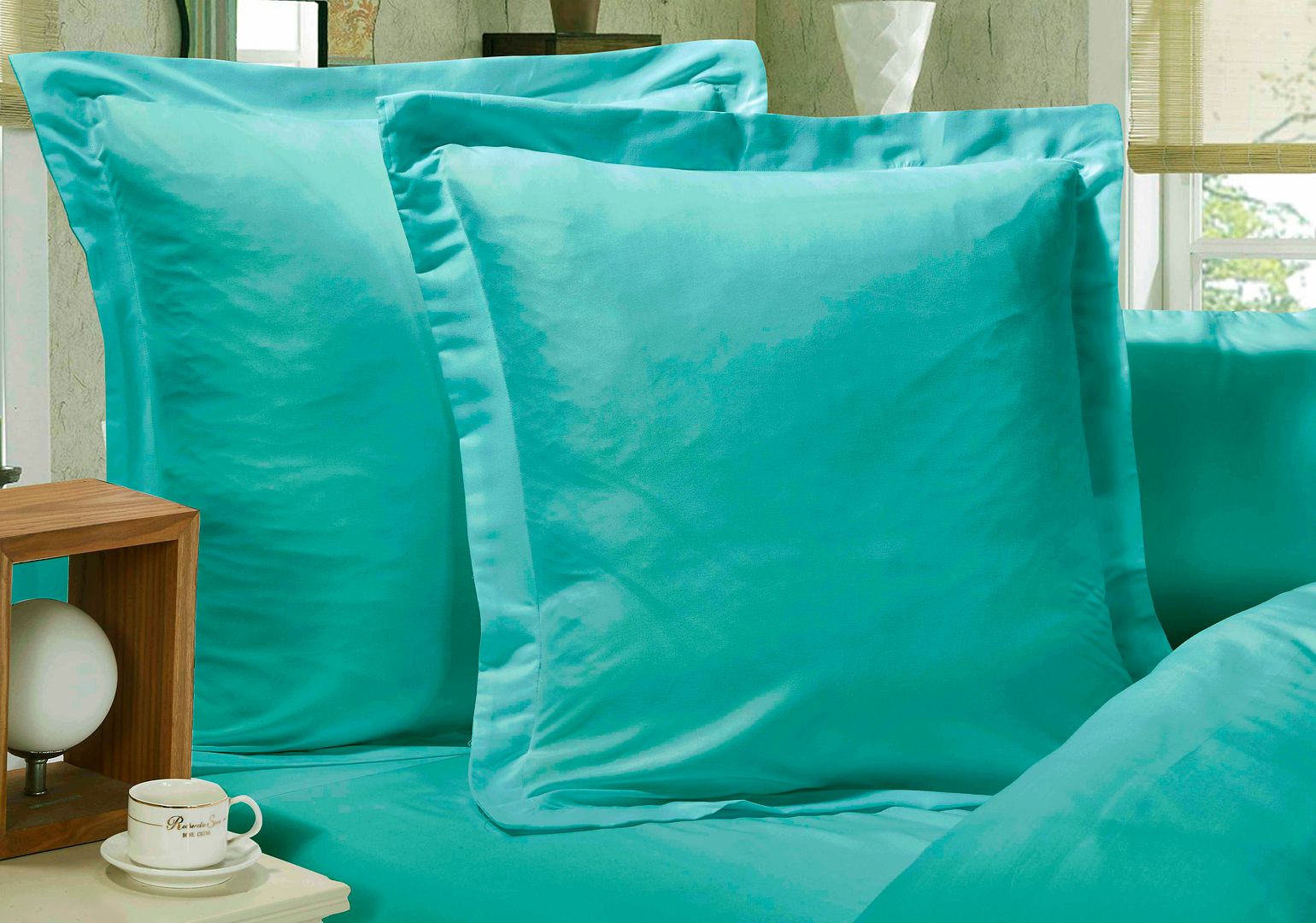 1000TC Premium Ultra Soft European Pillowcases 2 Pack - Luxury Hotel Quality Bedding Set - Breathable & Hypoallergenic - Teal Blue - Perfect for Master Bedroom, Guest Room & Airbnb