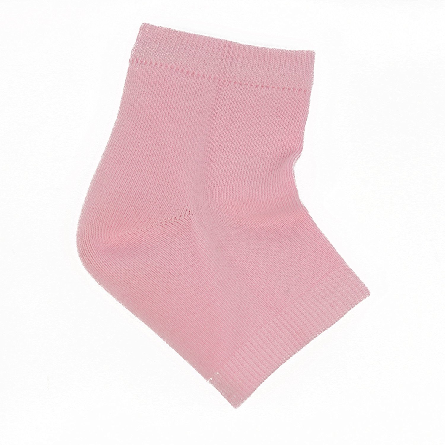 Moisturizing Heel Socks for Cracked Heels - Soft Gel Foot Sleeves with Hydrating Cream for Dry & Rough Feet (Pink) - Perfect for Overnight Treatment & Foot Care at Home