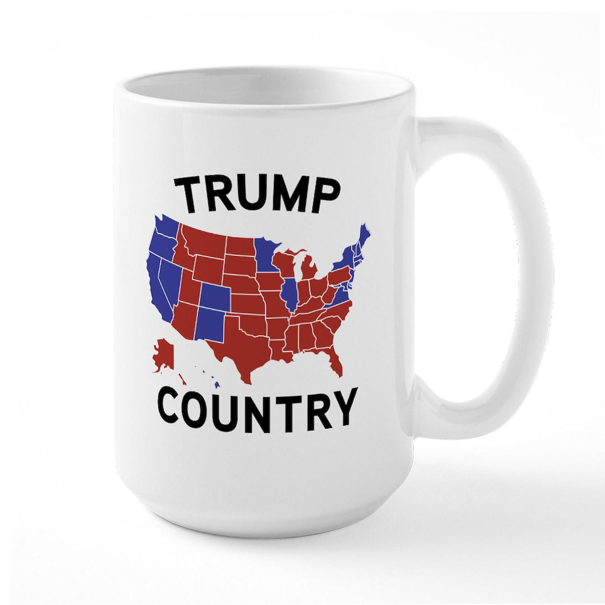 Trump Country Mug 15 oz (444 ml) - Ceramic Coffee Cup with Handle - Perfect for Tea, Coffee & Hot Drinks at Home, Office or Gifts