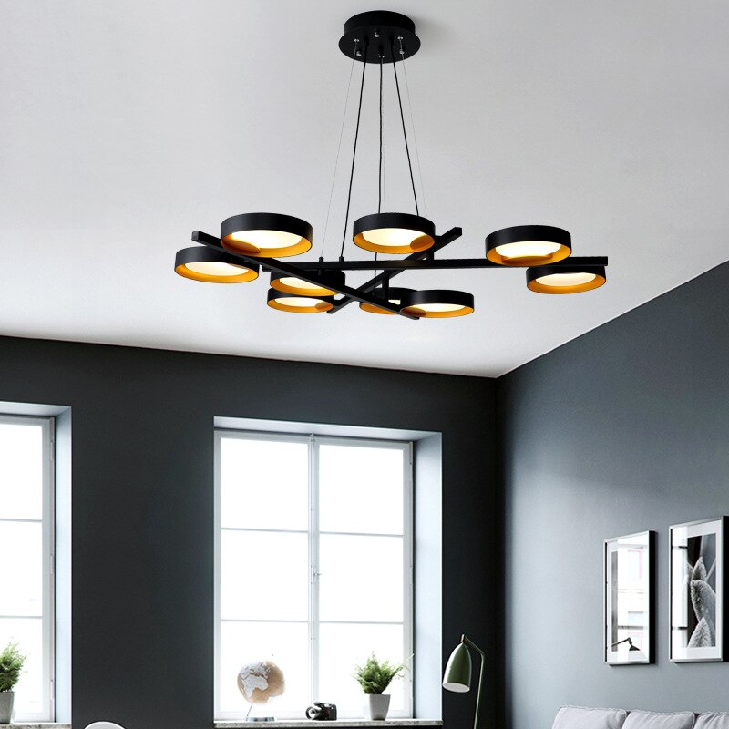 Elegant Crystal Chandelier Rings - Stylish Ceiling Lighting Fixture for Dining Room, Bedroom, and Living Room Decor