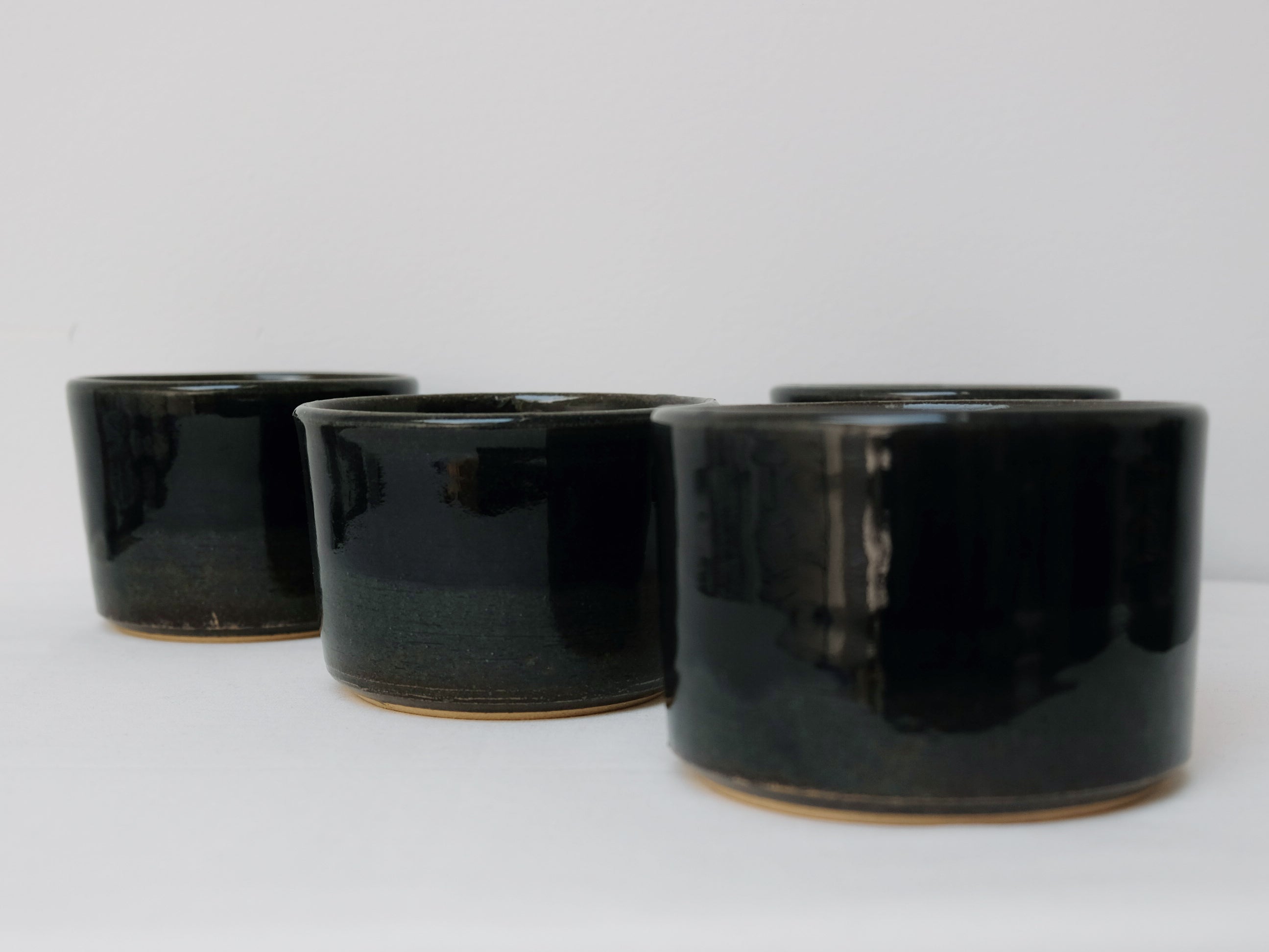 Handmade Round Indigo Glaze Ceramic Bowls - Japanese Shussai Gama Pottery for Soup, Rice & Salad | Perfect for Dining, Home Decor & Gift Giving