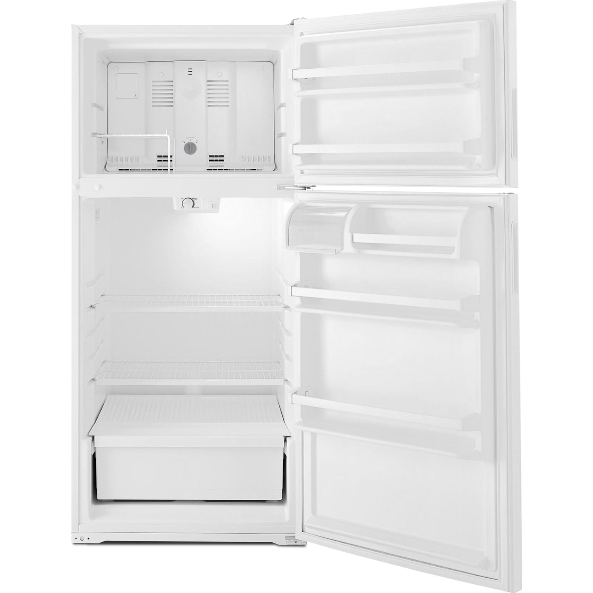 Amana Top Mount Refrigerator ART104TFDW - 18.2 Cu. Ft. White Energy Star Fridge for Kitchen, Apartment & Small Spaces
