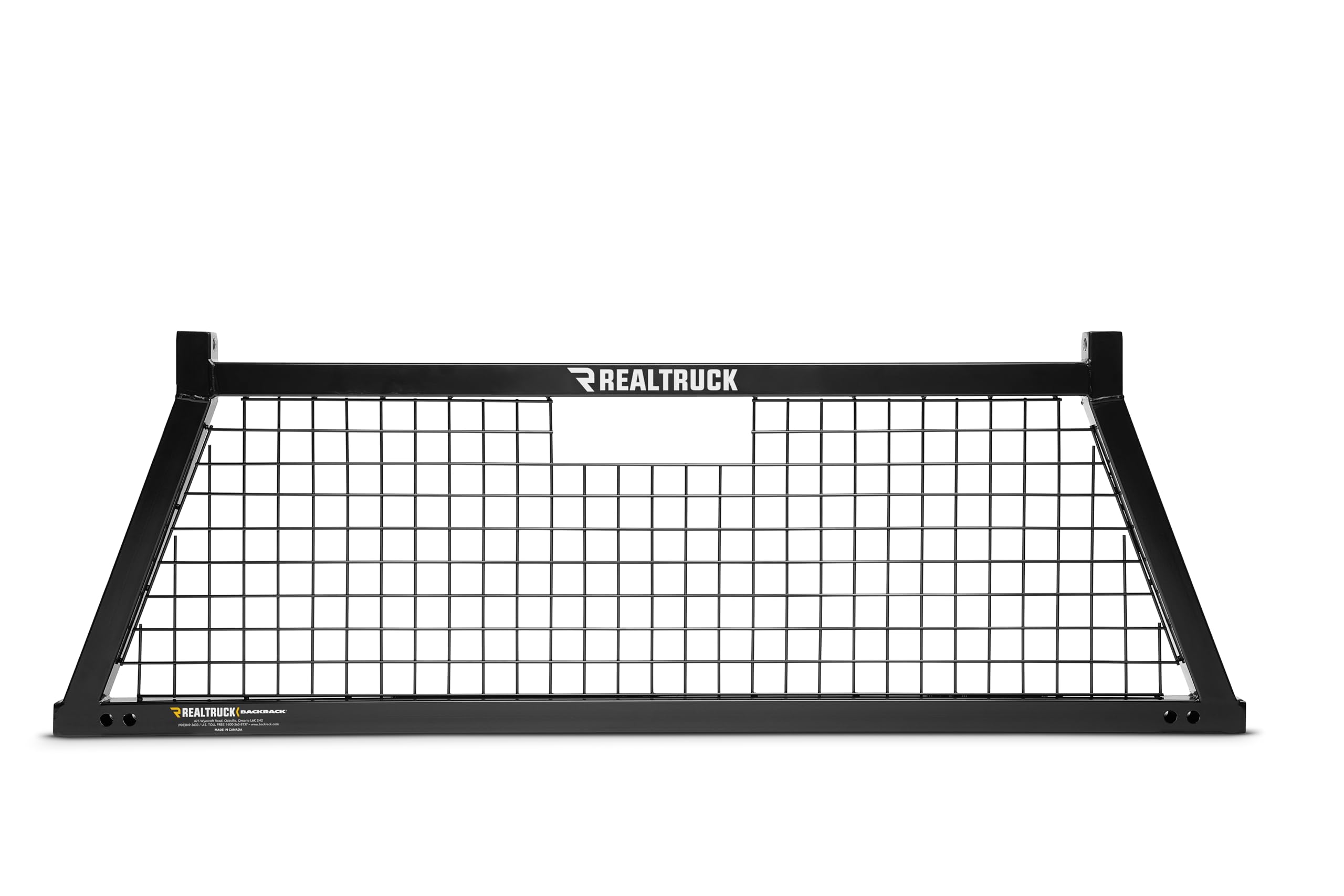 RealTruck Backrack Safety Rack Frame Only - Black No Drill Truck Bed Rack (Model 10900) | Compatible with 2004-2025 Ford F-150, 2008-2025 Toyota Tundra, 2019-2025 Chevy/GMC Silverado/Sierra 1500 | Heavy-Duty Protection for Tools & Equipment During Off-Roading & Work Site Hauling