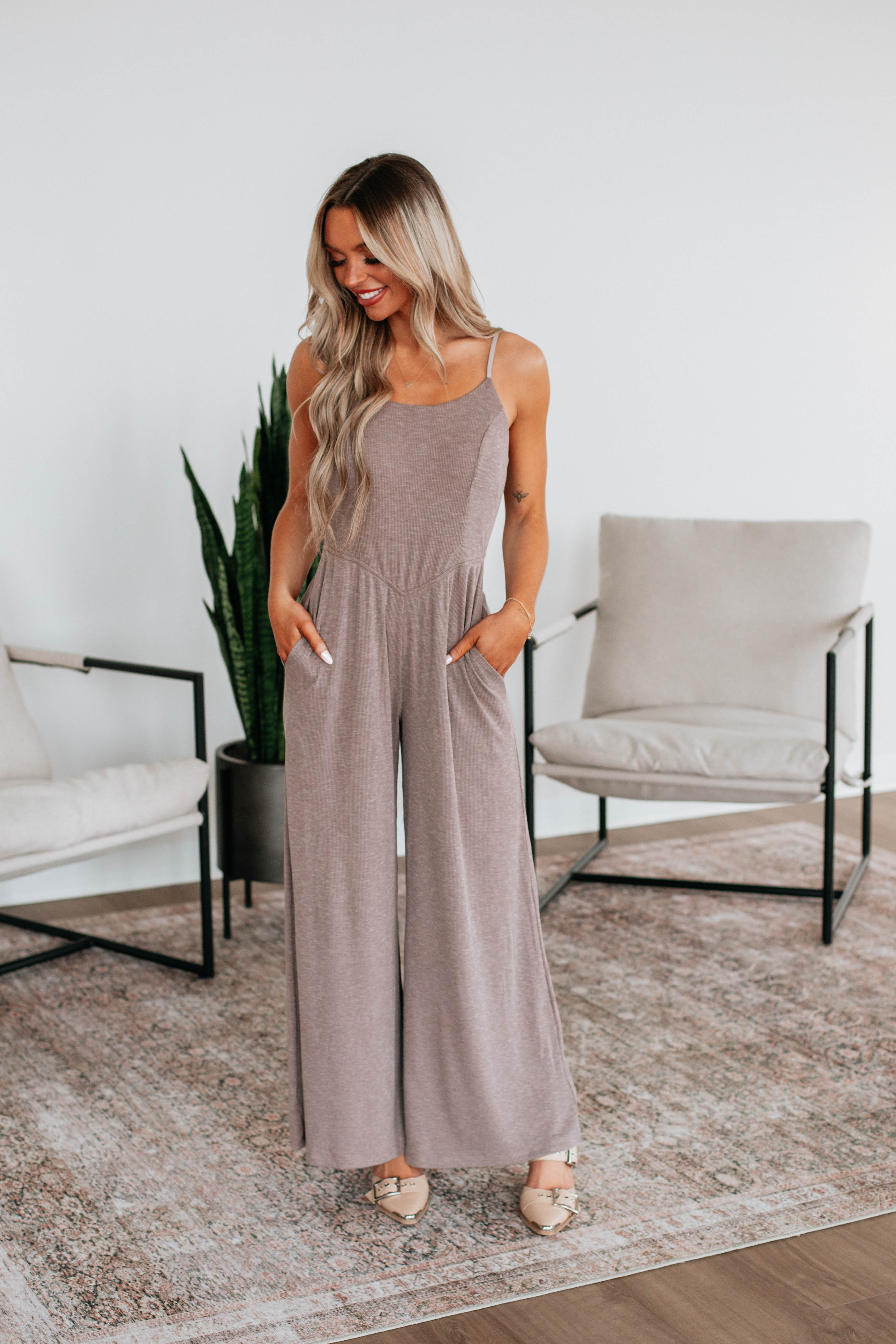 Jayde Ribbed Jumpsuit for Women - Stretchy Comfortable One Piece Romper | Perfect for Casual Outings, Beach Vacations & Summer Fashion