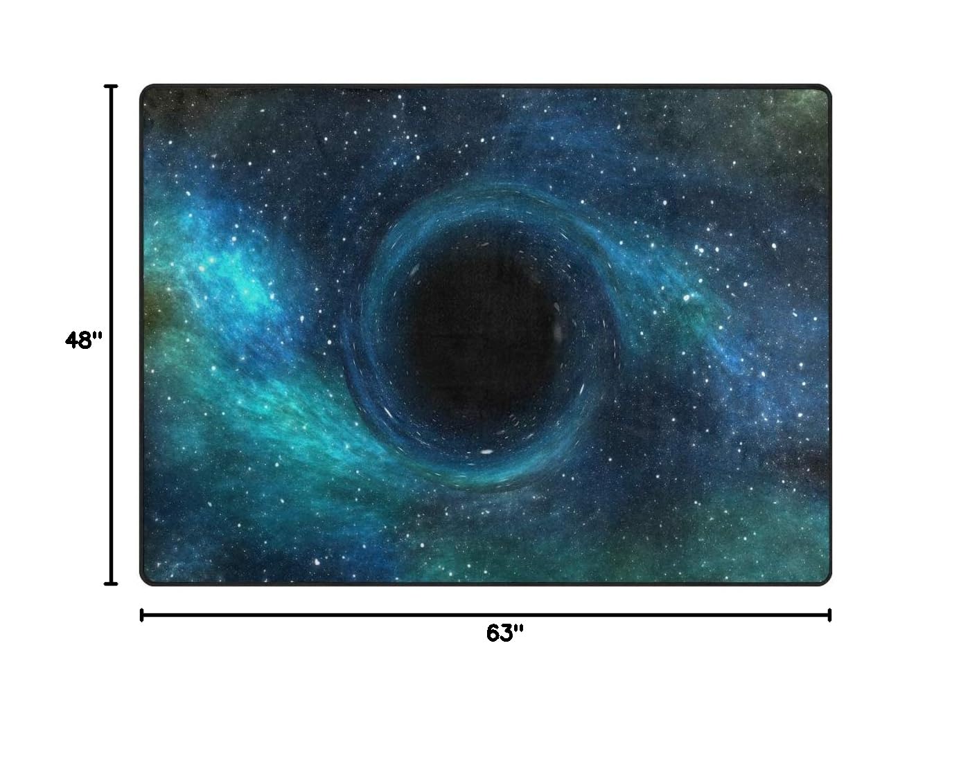 ALAZA Black Hole Space Universe Galaxy Nebula Area Rug - 5'3
