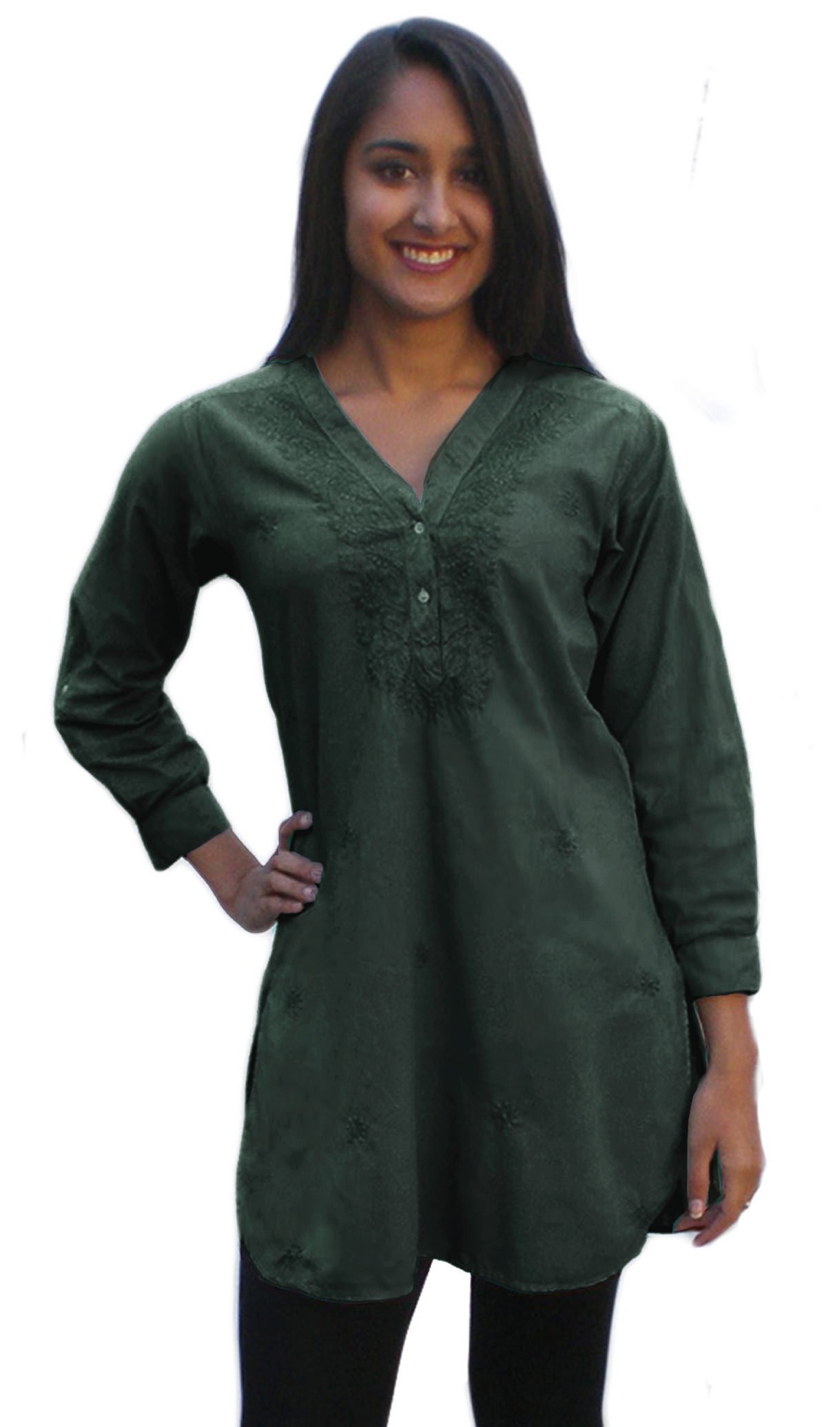 Pure Cotton Hand Embroidered Kurti Top for Women | Traditional Indian Tunic Blouse | Comfortable Ethnic Wear for Casual Outings & Festive Occasions