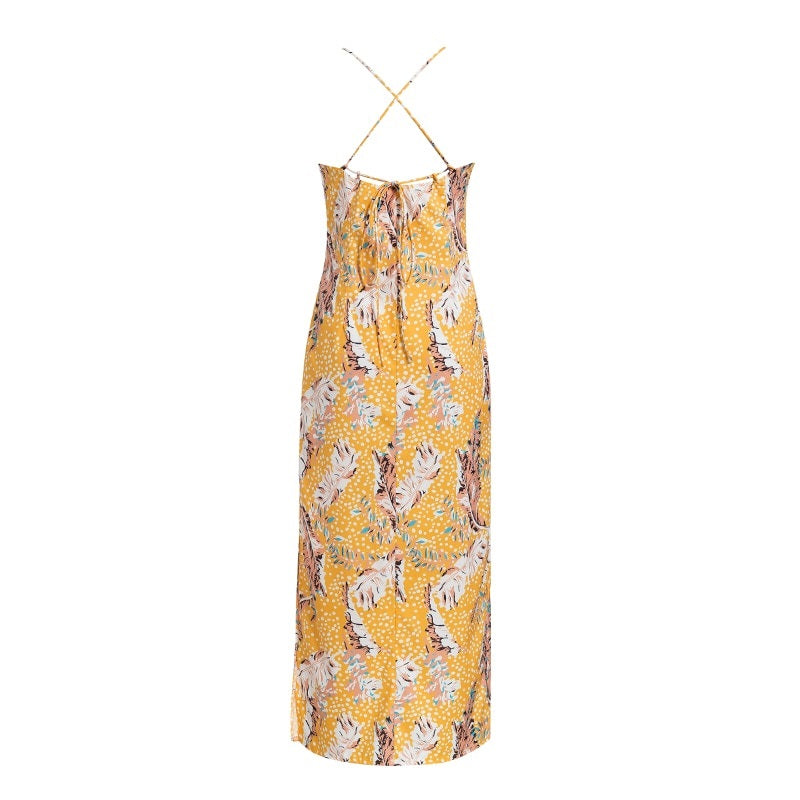 Sexy Floral Print Backless Sleeveless Bodycon Maxi Dress for Women - Perfect for Summer Beach Parties, Vacations & Date Nights