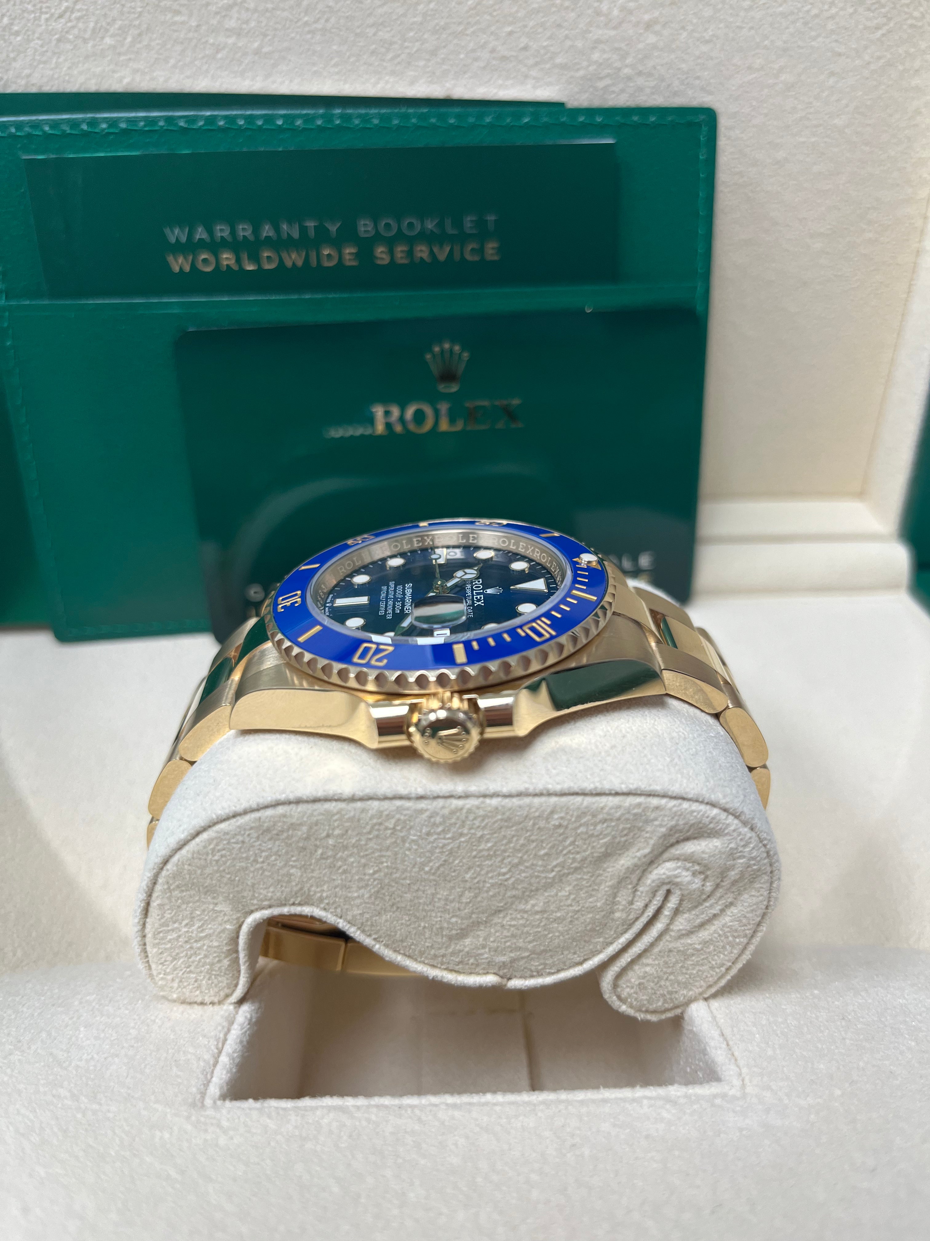 Rolex Submariner Date 18K Yellow Gold Men's Watch with Blue Ceramic Bezel & Blue Dial - Ref. 126618LB | Luxury Diving Watch for Professional Divers & Water Sports Enthusiasts