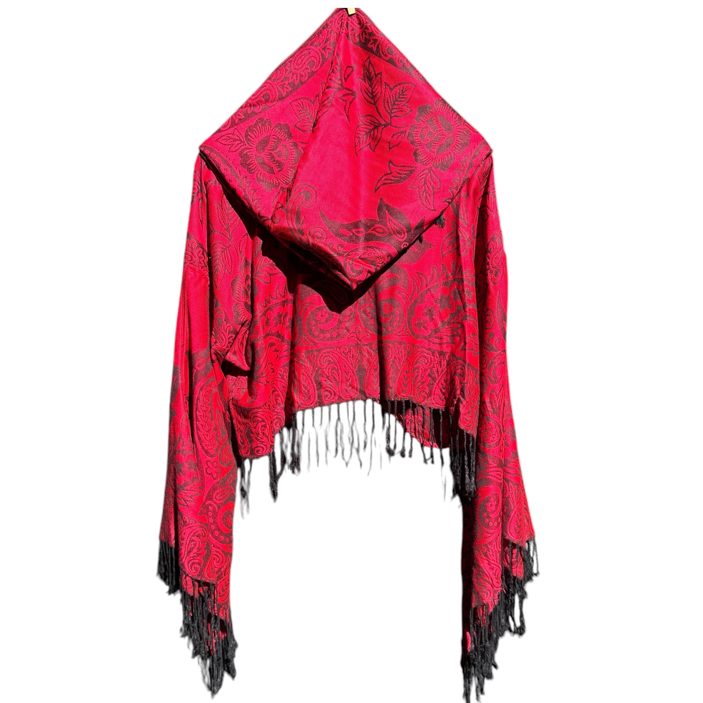 Butterfly Bell Pash Top - Elegant Red Rose Print Women's Blouse for Casual Wear, Date Nights & Summer Outfits
