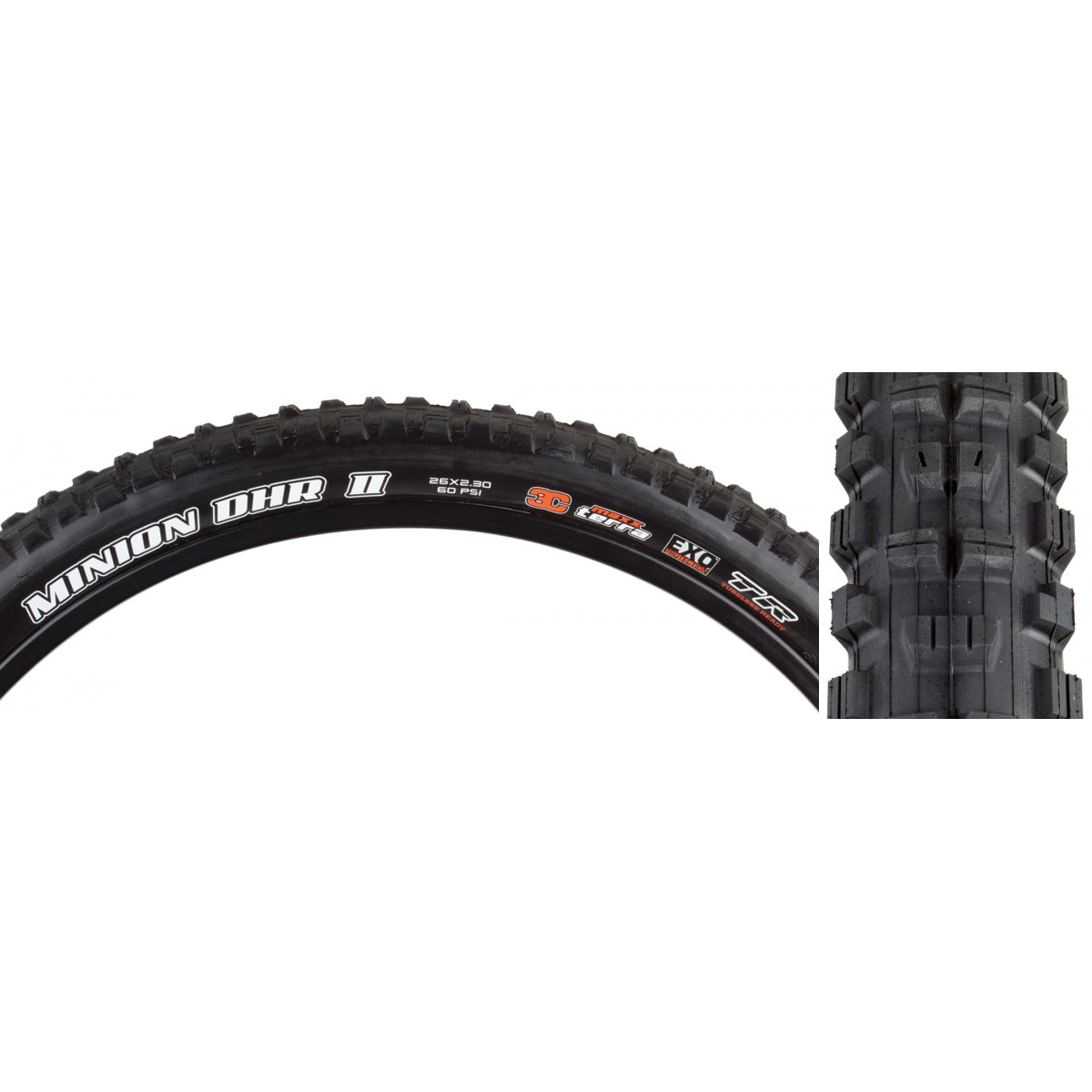 2 Pack Maxxis Minion DHF 26x2.5 Tubeless Folding Bike Tires - EXO Protection, Wide Trail, Black (TB74284100) for Mountain Biking & Downhill Adventures